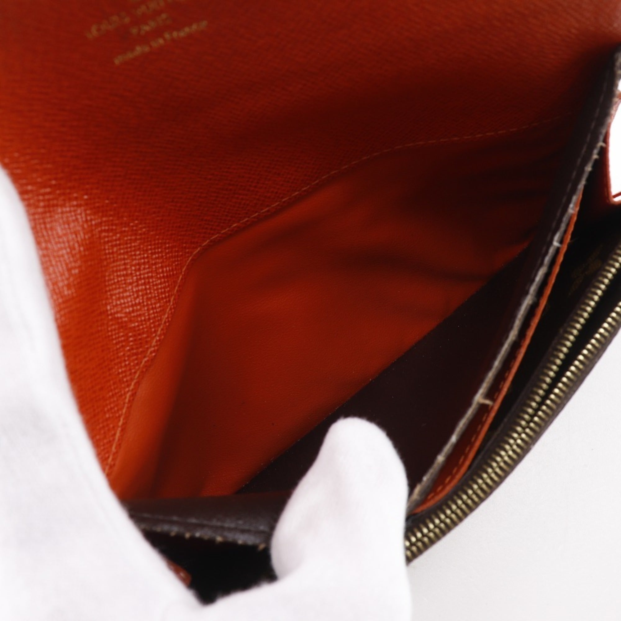 Louis Vuitton Brown Monogram Orange Monogram Long Wallet (Bi-Fold) (Pre-Owned)