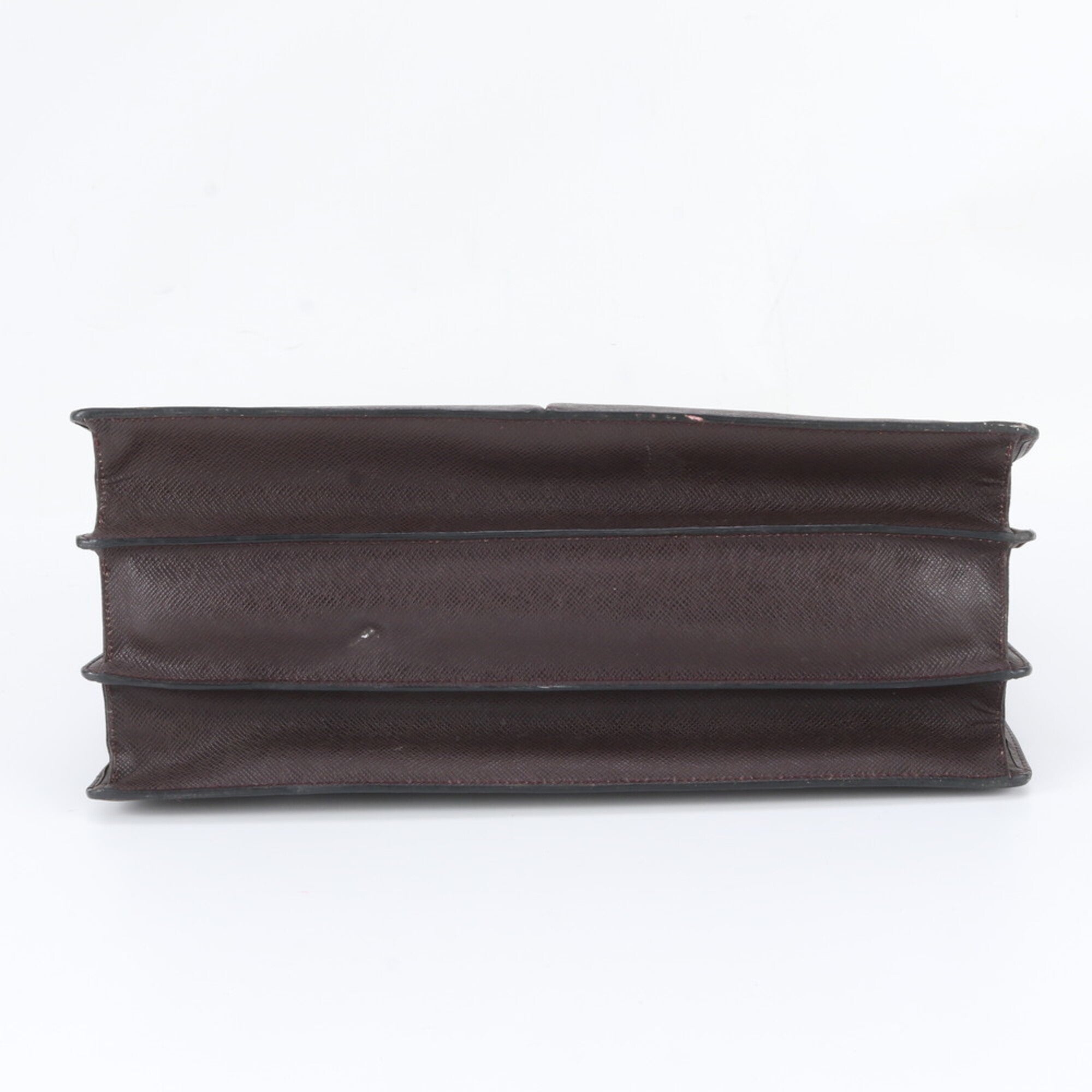 Louis Vuitton Acajou Leather Briefcase Tote Bag (Pre-Owned)