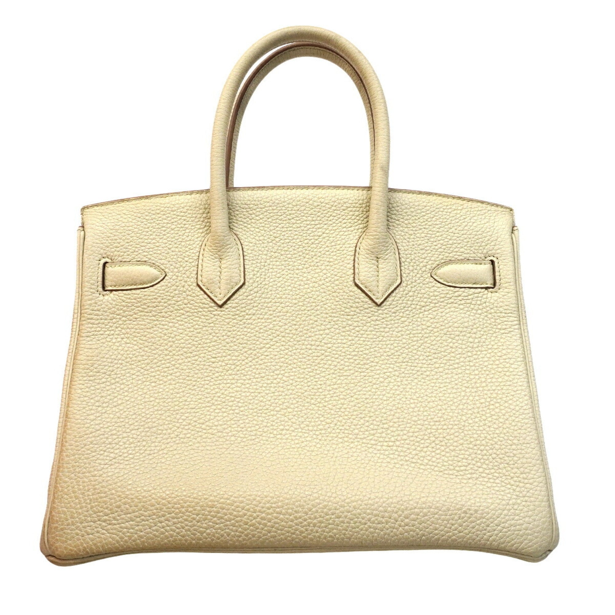 Hermes Gray Taurillon Clemence Leather Handbag (Pre-Owned)