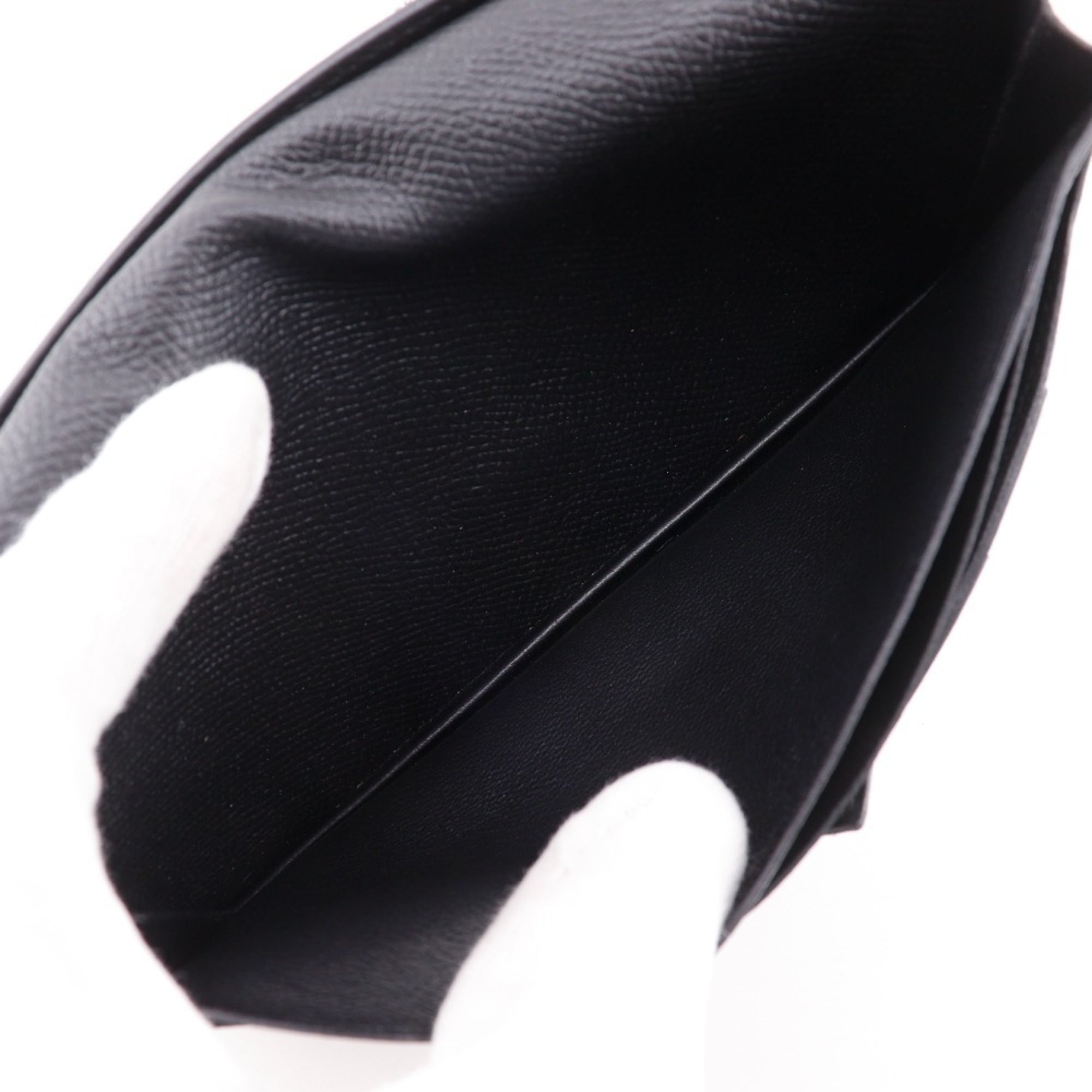 Hermes Black Epsom Leather Long Wallet (Bi-Fold) (Pre-Owned)