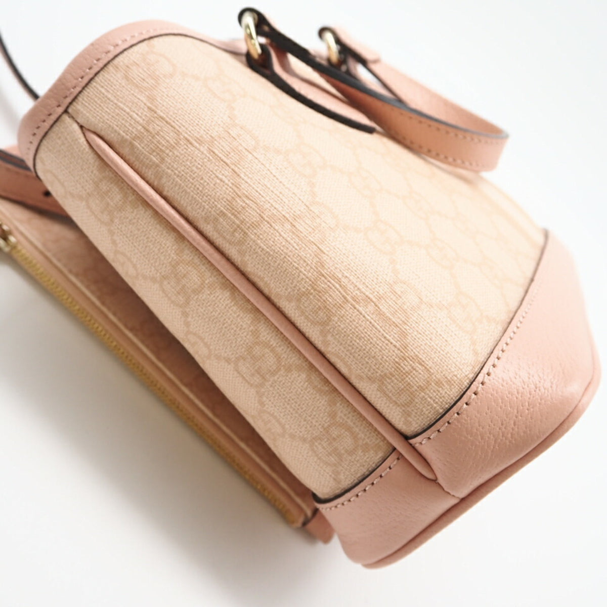 Gucci Pink Beige Coated Canvas Tote Bag (Pre-Owned)
