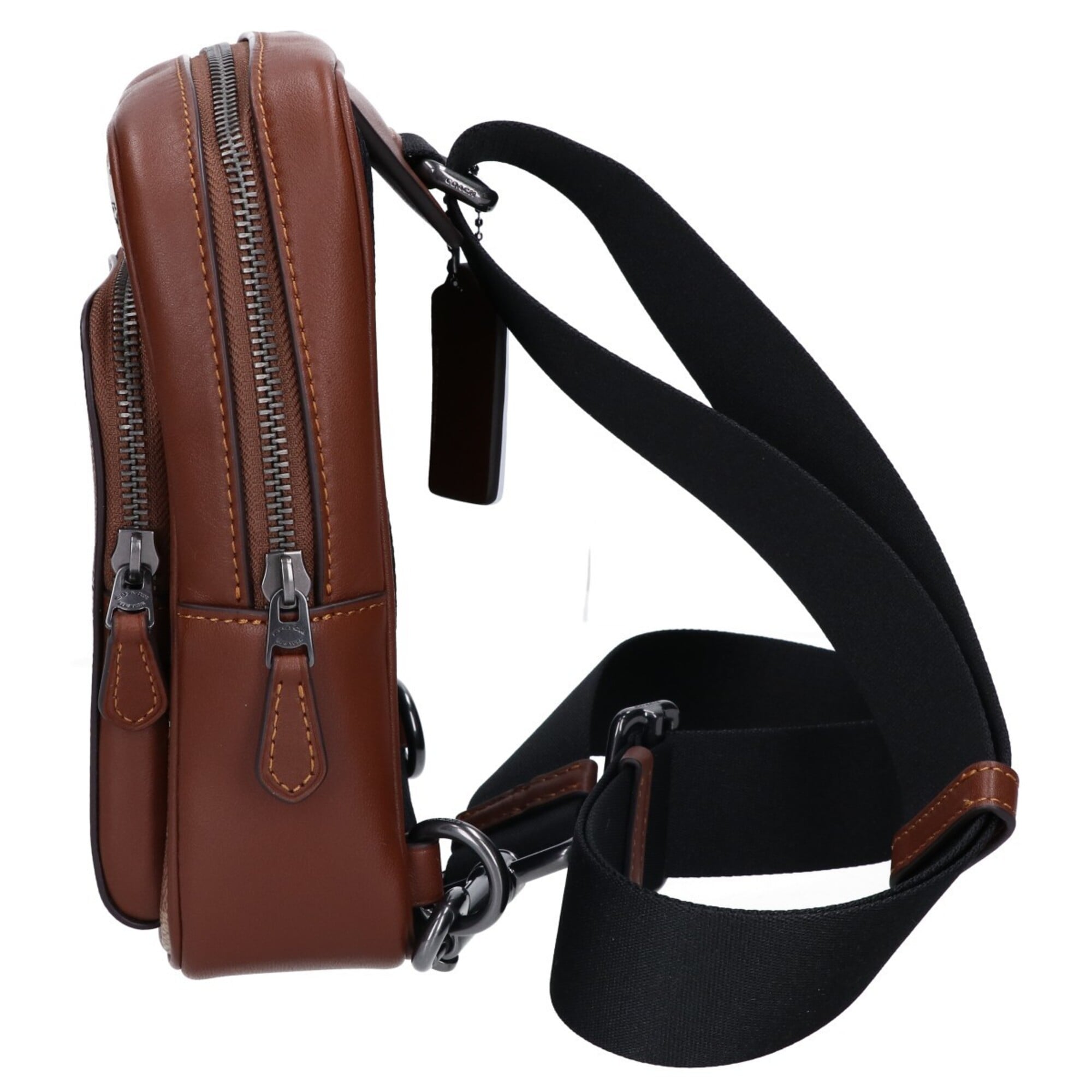 Coach Gunmetal Coated Canvas Sling Bag (Pre-Owned)