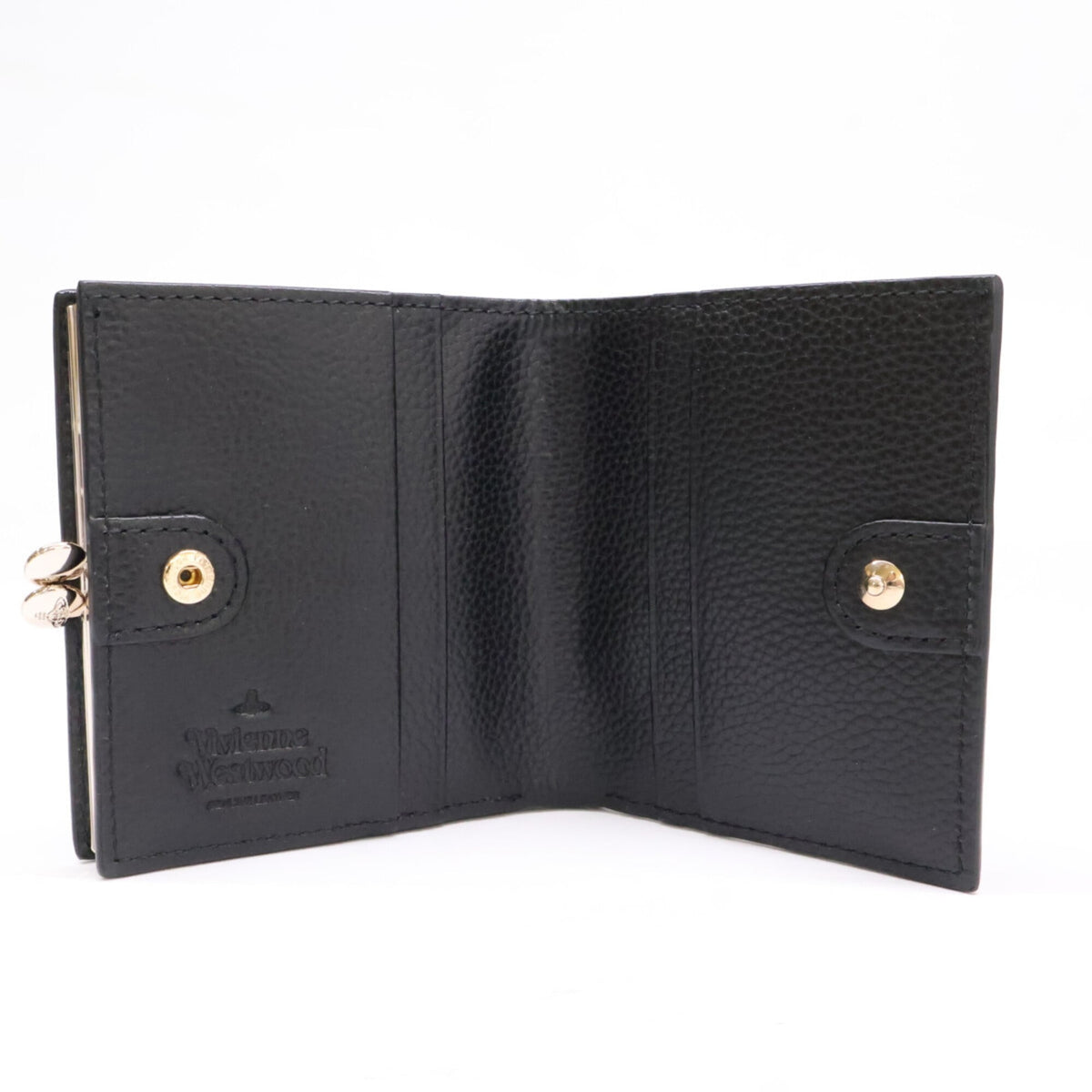 Vivienne Westwood Black Leather Wallet (Bi-Fold) (Pre-Owned)