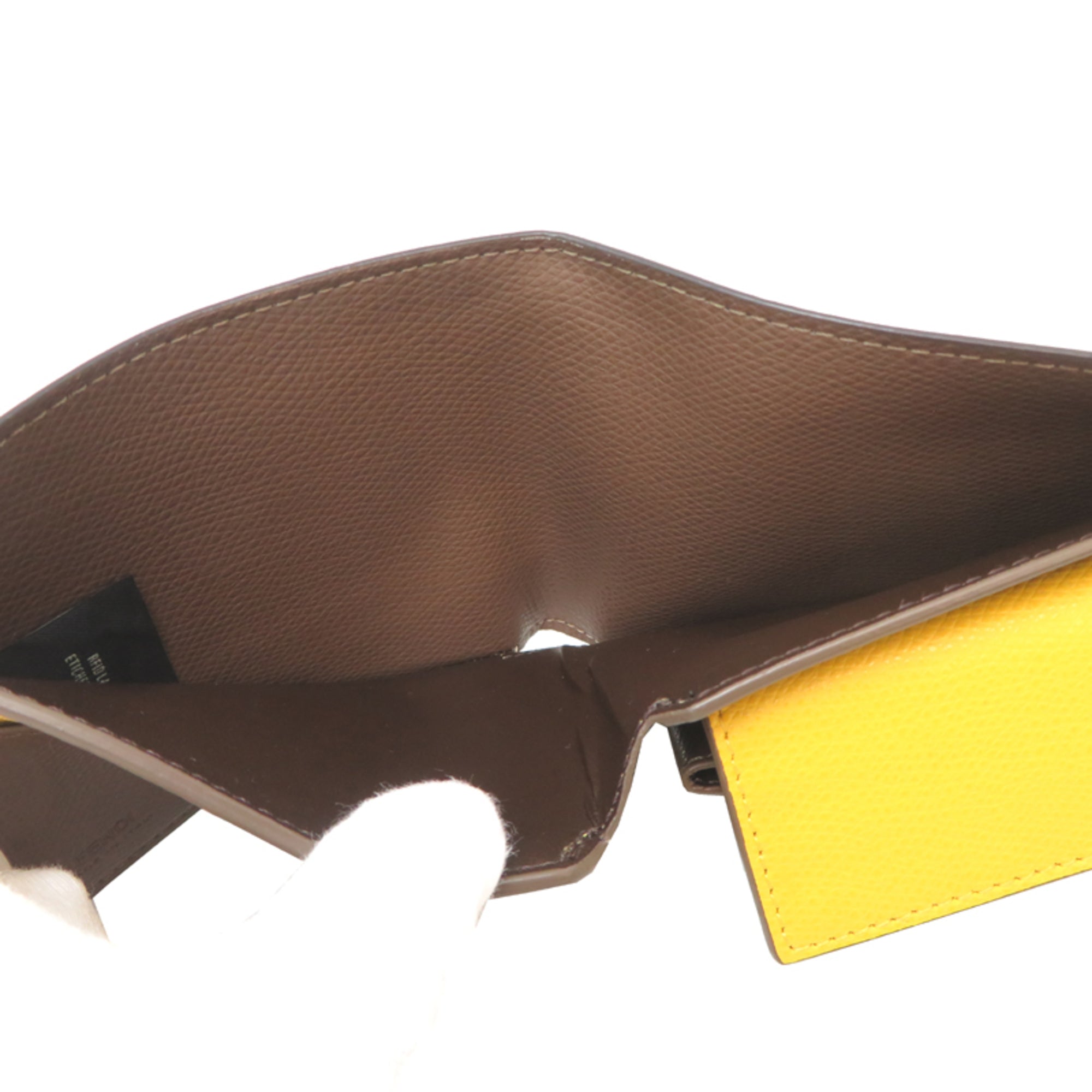 Fendi Brown Yellow Pvc Leather Wallet (Bi-Fold) (Pre-Owned)