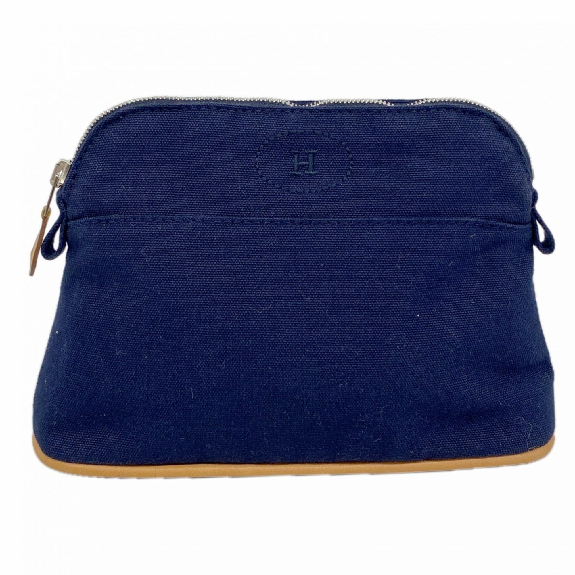 Hermes Navy Canvas Pouch (Pre-Owned)
