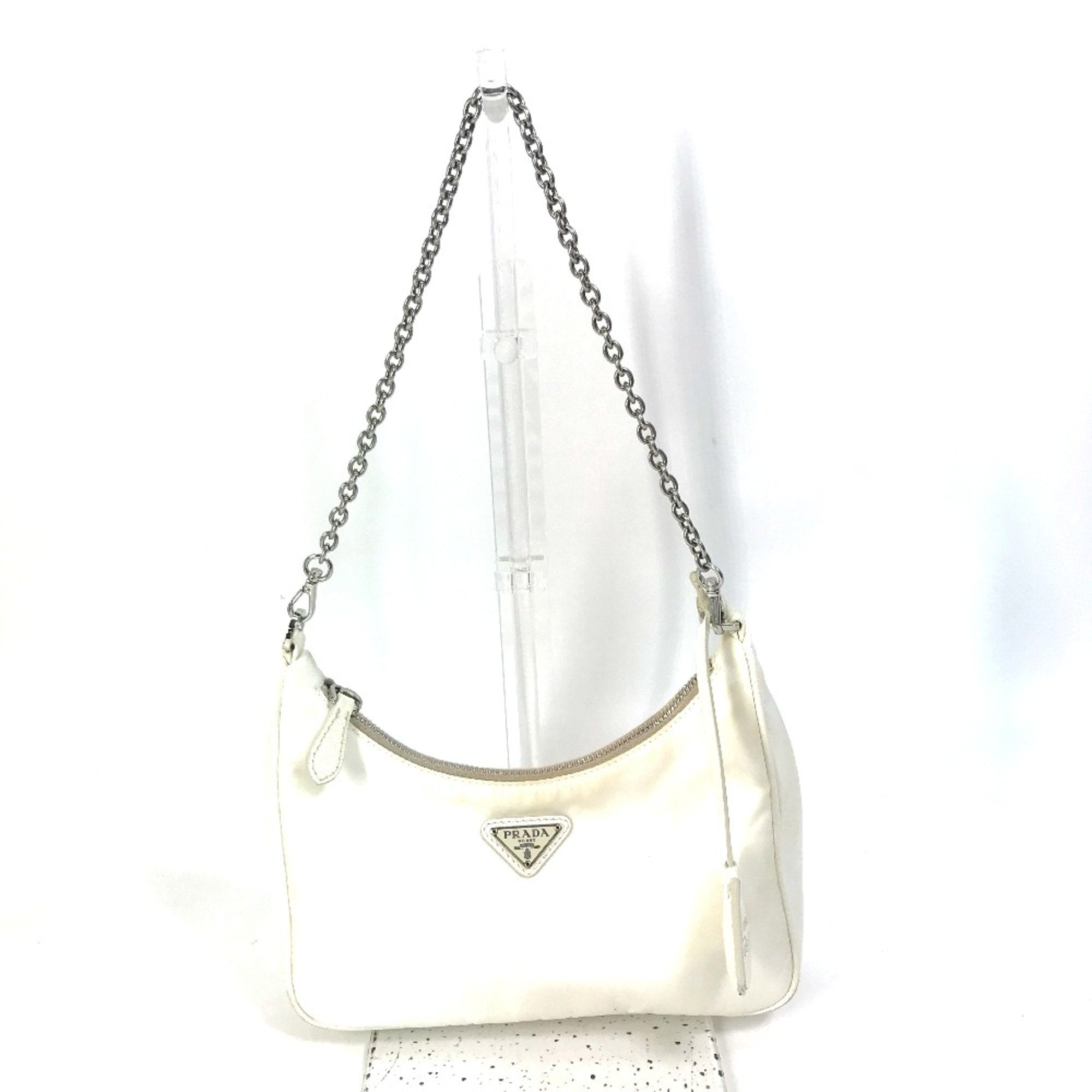 Prada White Cloth Shoulder Bag (Pre-Owned)