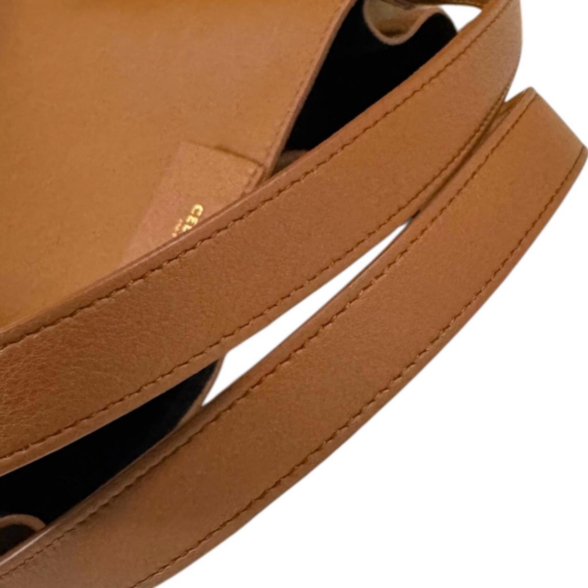 Celine Brown Camel Leather Shoulder Bag (Pre-Owned)