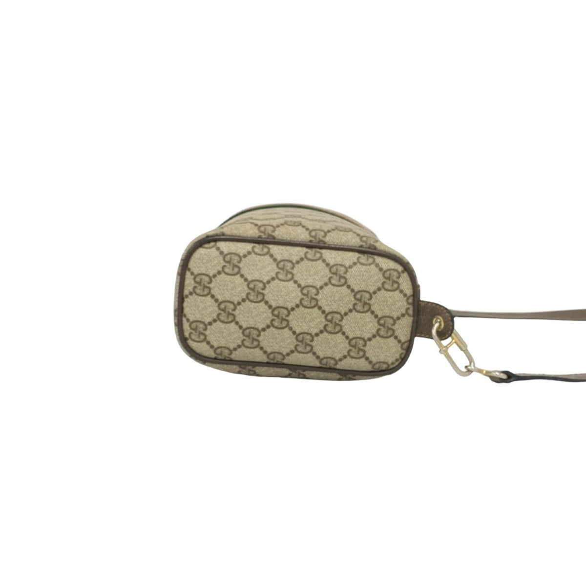 Gucci Brown Green Red Color Leather Pochette Shoulder Bag (Pre-Owned)
