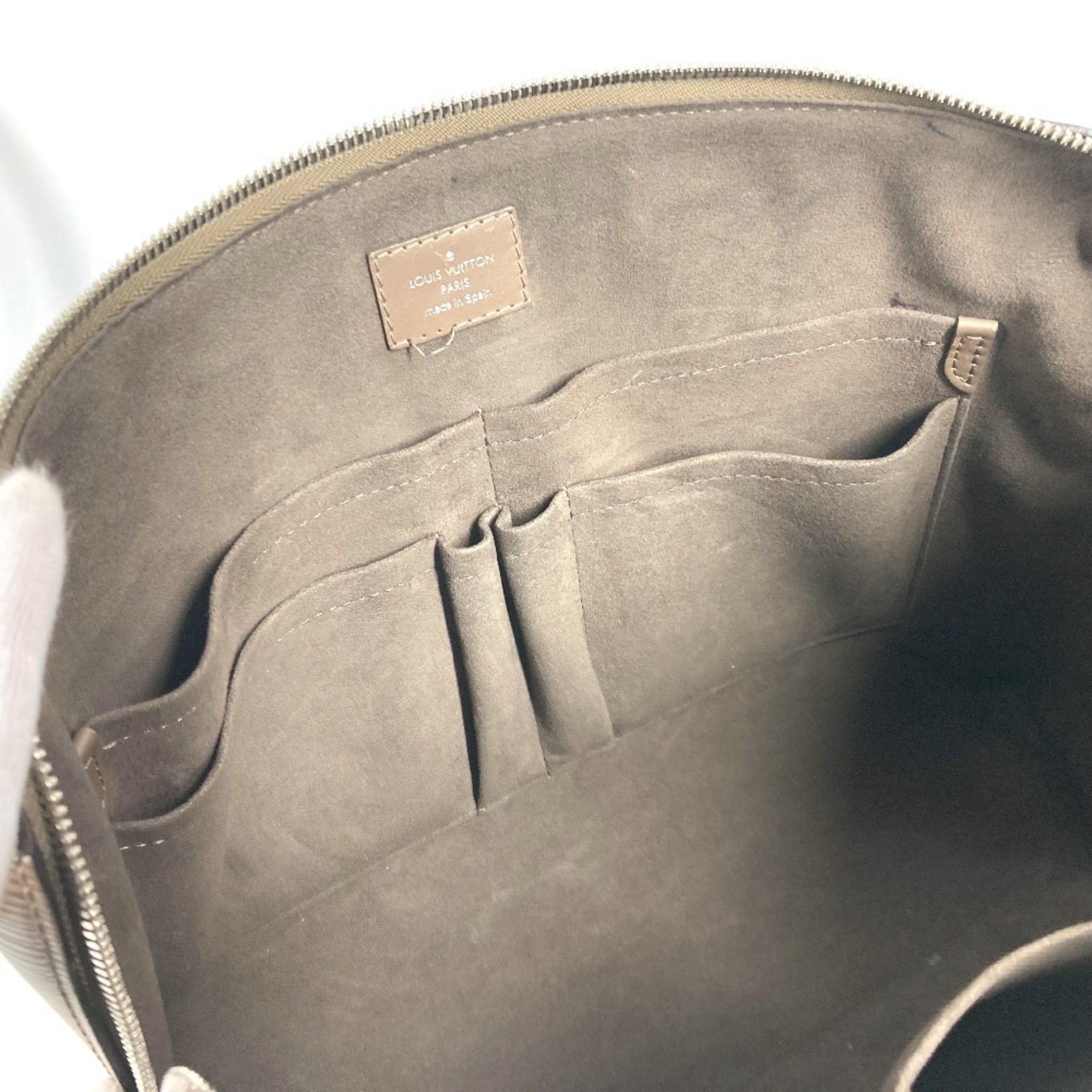 Louis Vuitton Brown Taupe Epi Leather Briefcase Handbag Tote Bag (Pre-Owned)