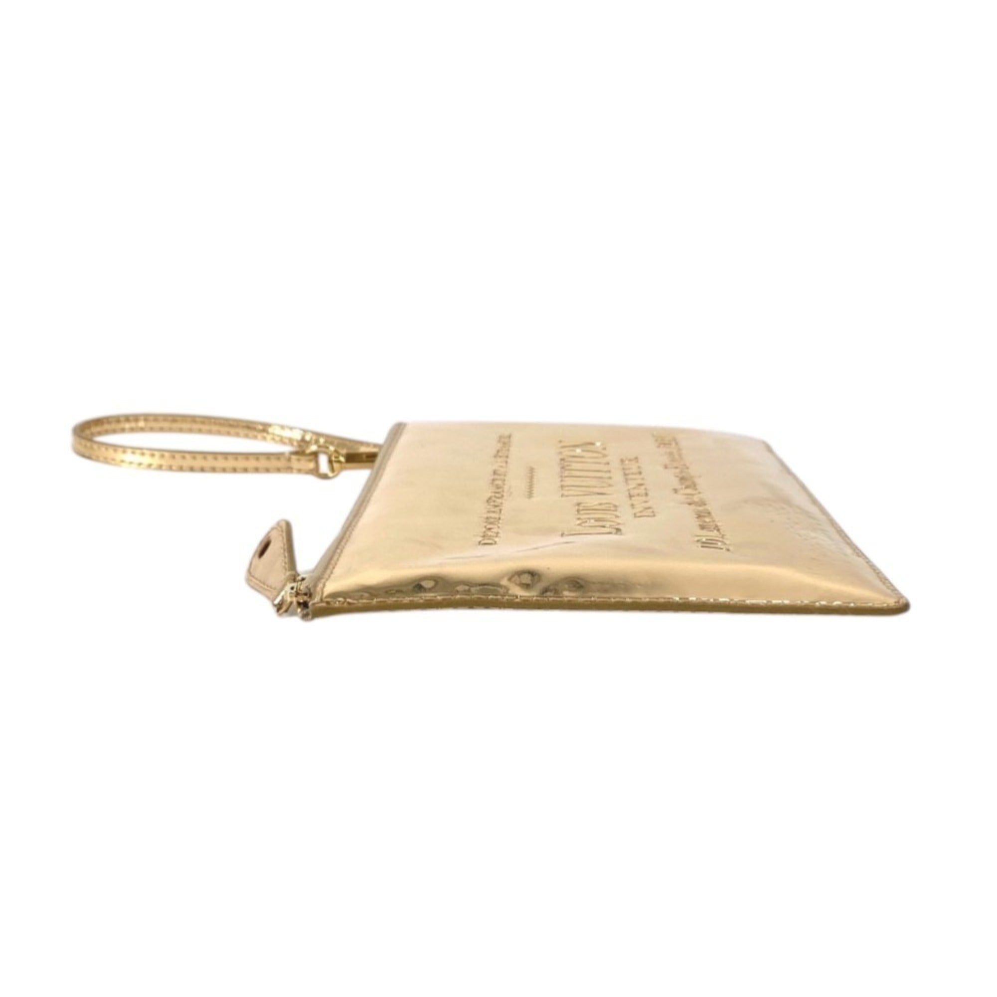 Louis Vuitton Gold Leather Pochette (Pre-Owned)