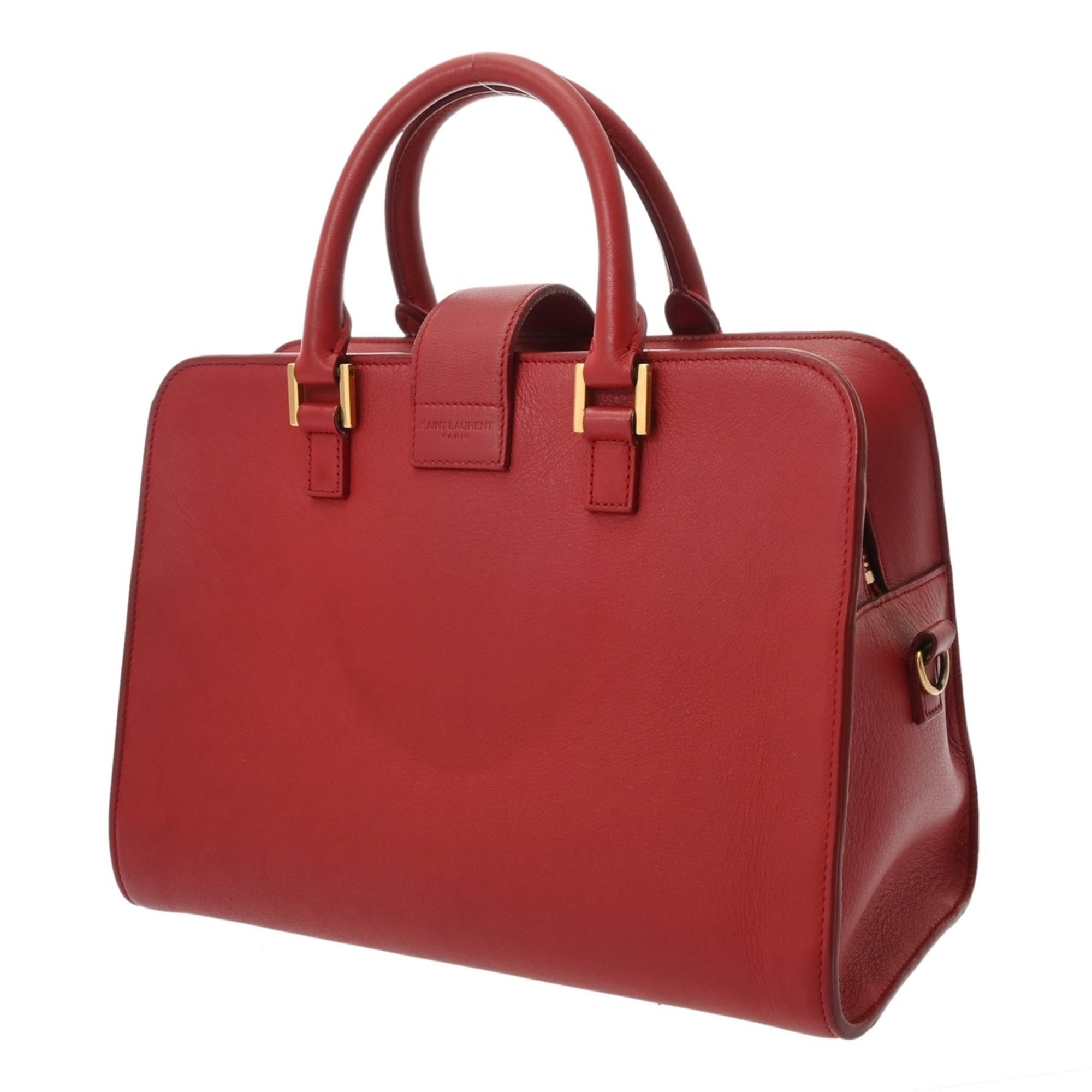 Saint Laurent Red Color Leather Handbag (Pre-Owned)