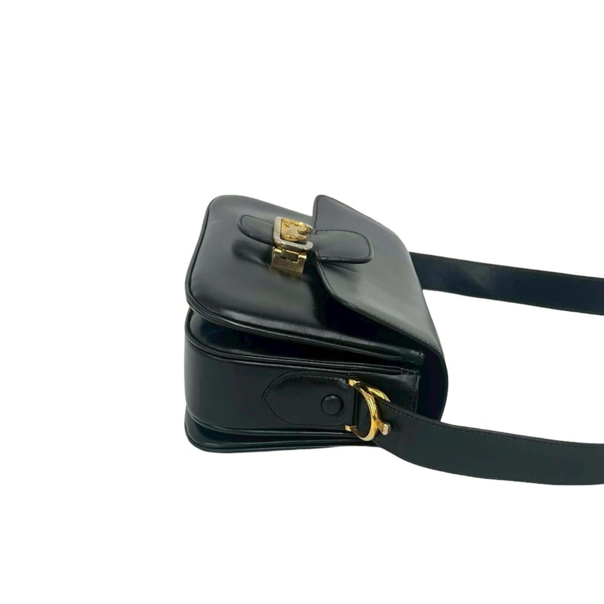 Celine Black Leather Pochette Shoulder Bag (Pre-Owned)