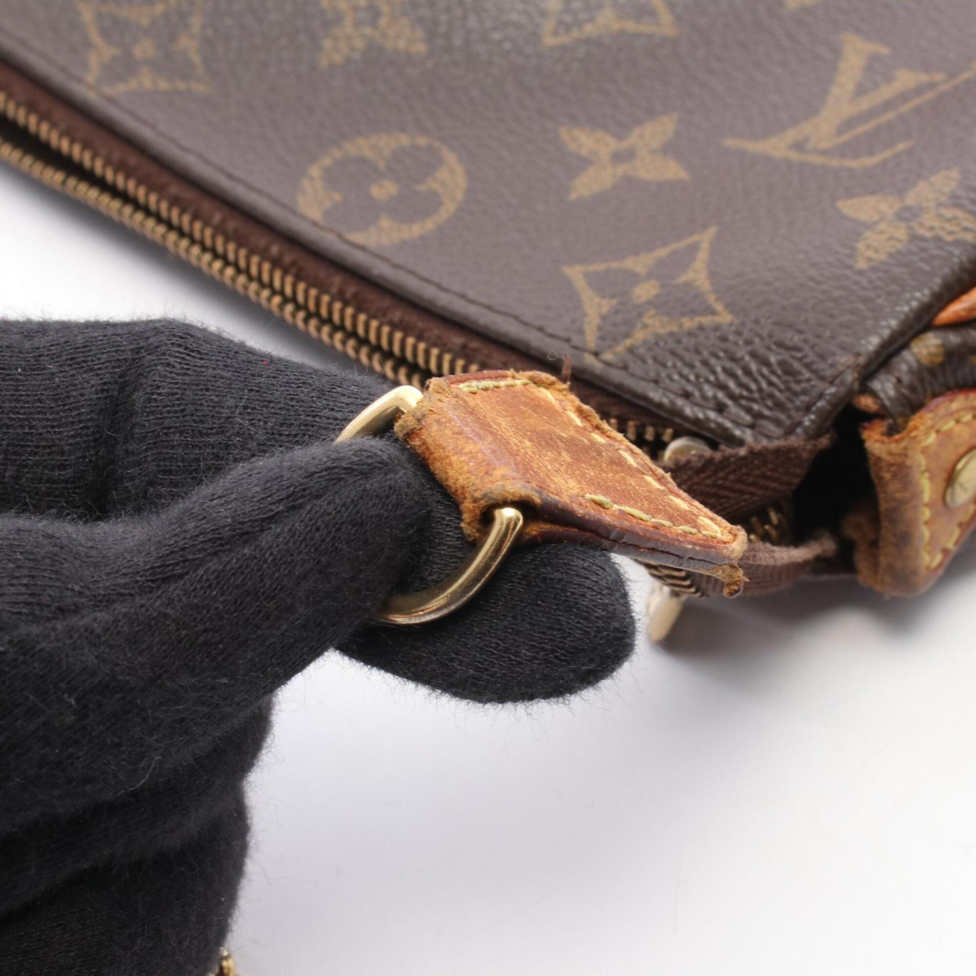 Louis Vuitton Brown Monogram Coated Canvas Leather Handbag Shoulder Bag (Pre-Owned)