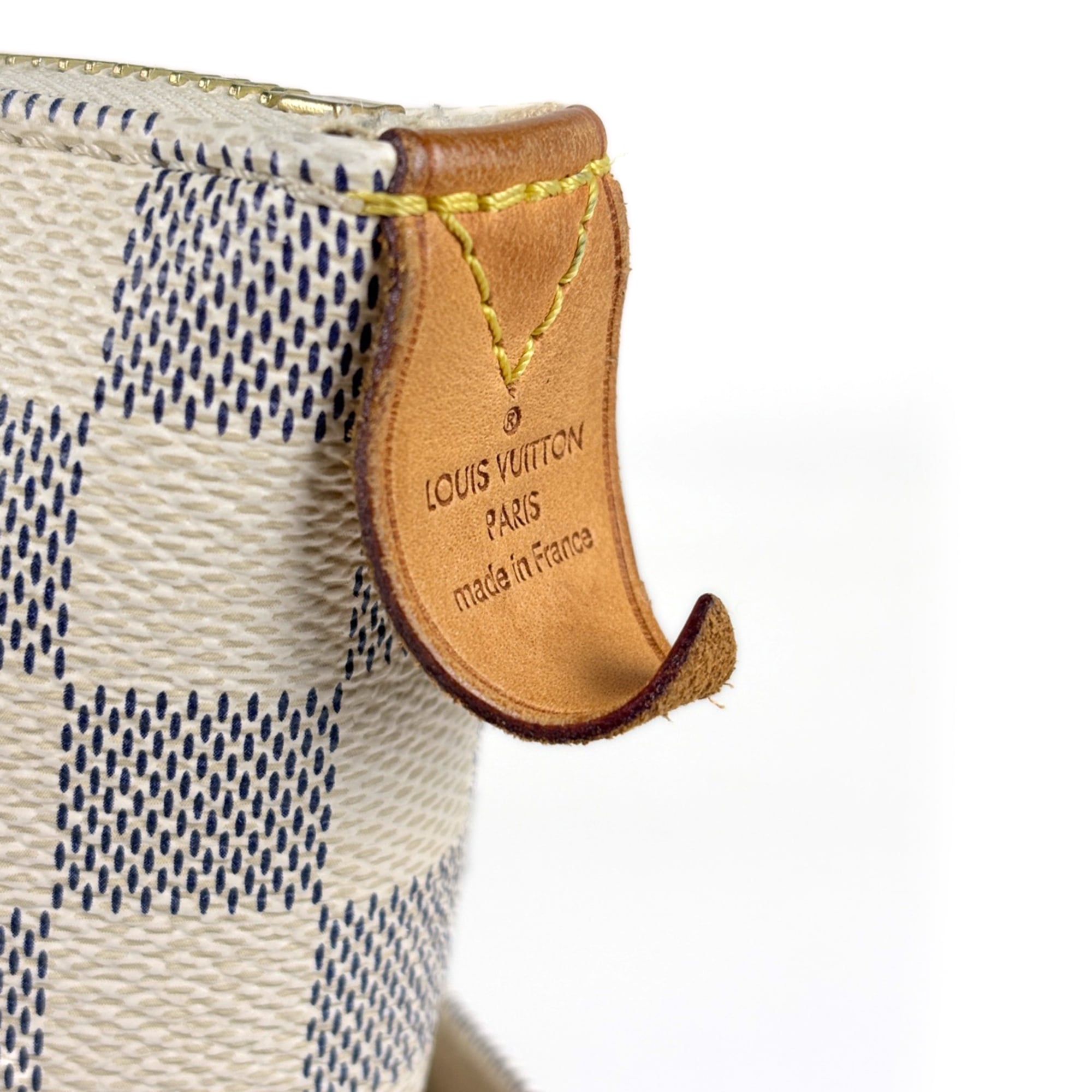 Louis Vuitton White Damier Azur Shoulder Bag Tote Bag (Pre-Owned)