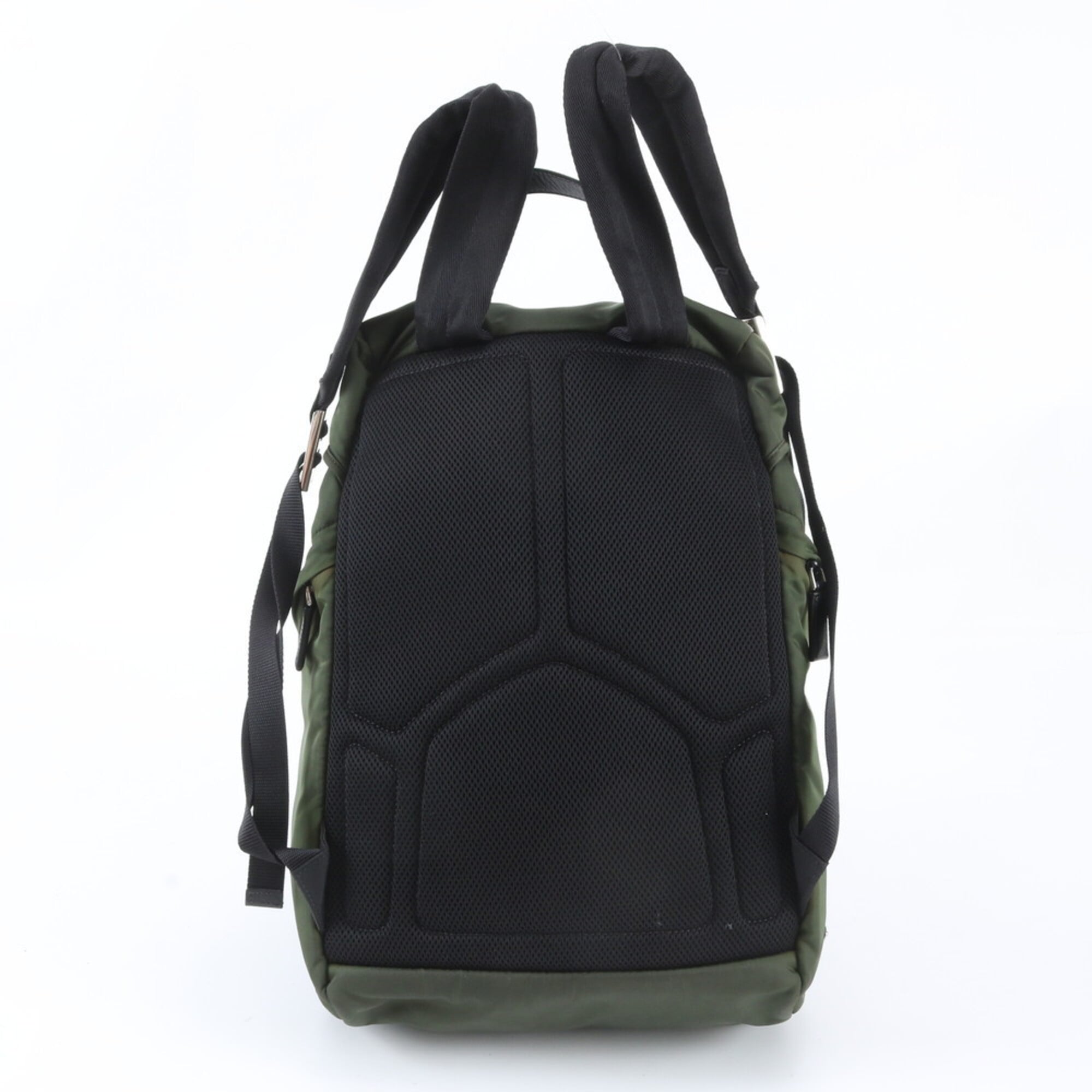 Prada Green Khaki Nylon Backpack Handbag (Pre-Owned)