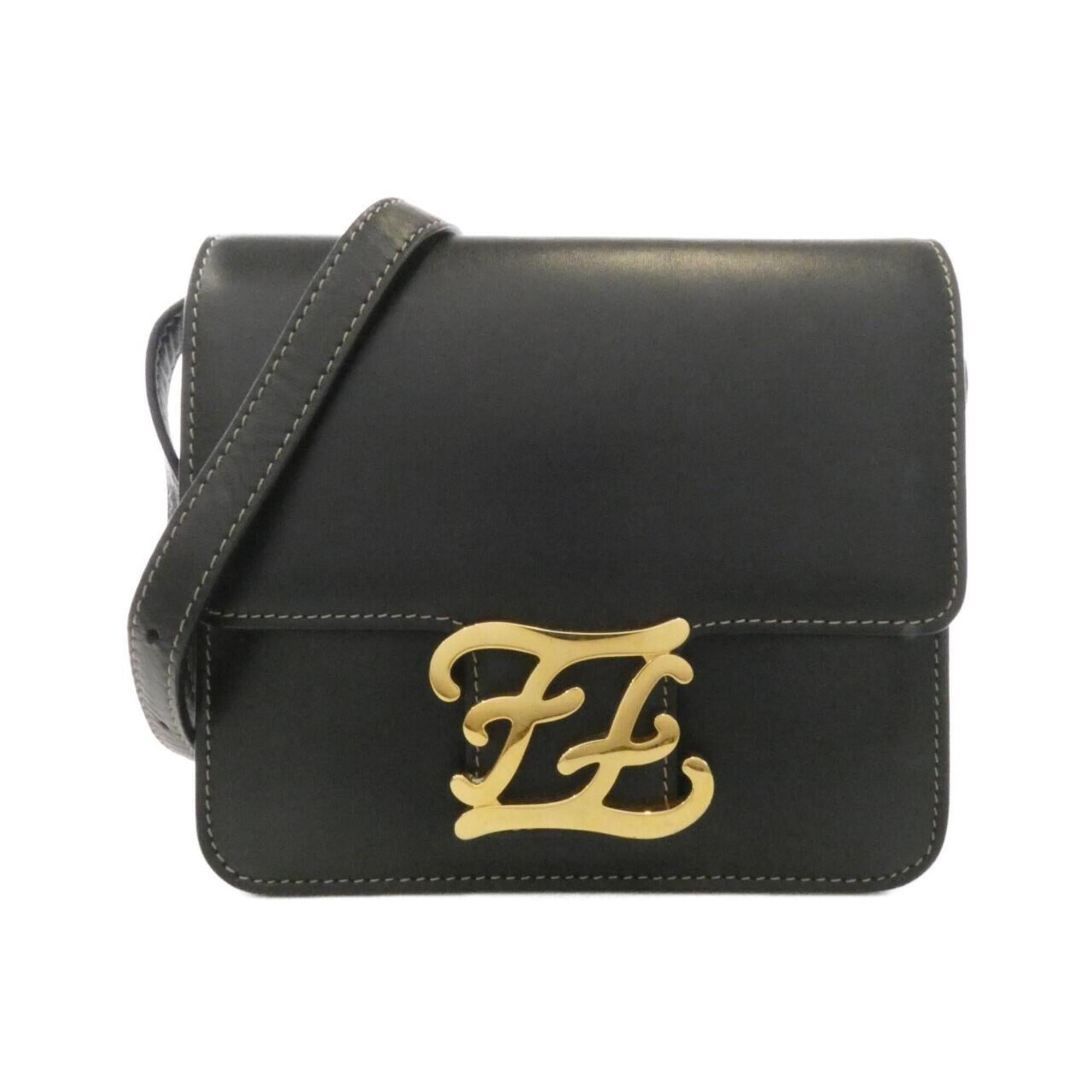 Fendi Black Leather Shoulder Bag (Pre-Owned)