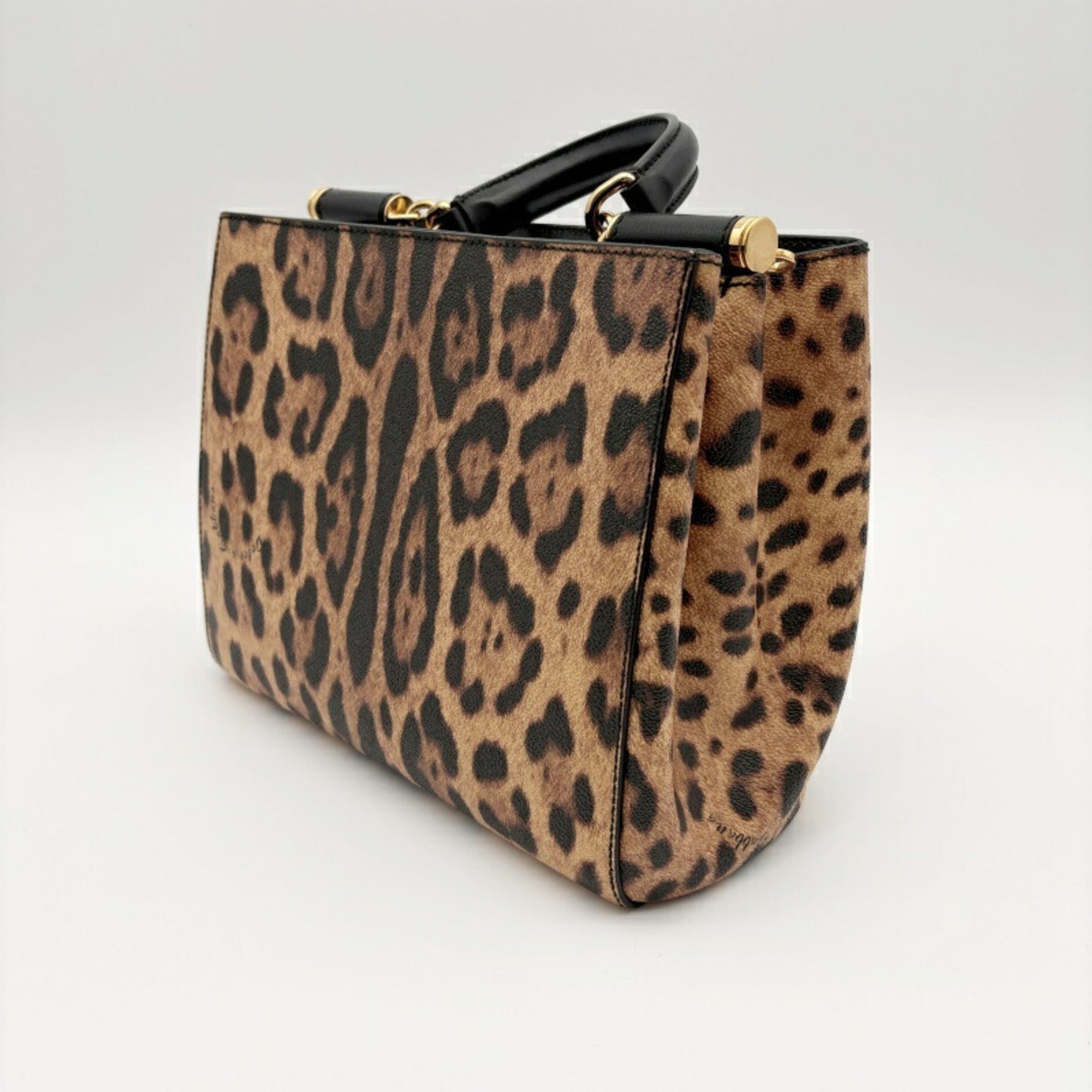 Dolce & Gabbana Sicily Leather Handbag Shoulder Bag (Pre-Owned)