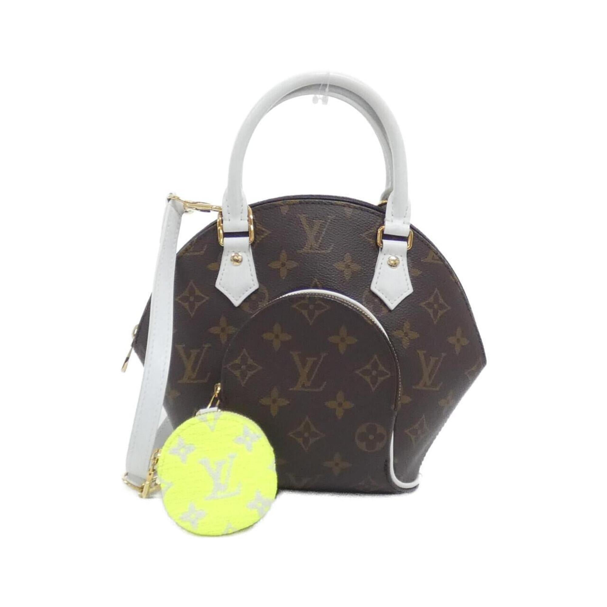 Louis Vuitton Blanc Marron Monogram Coated Canvas Handbag Pouch (Pre-Owned)