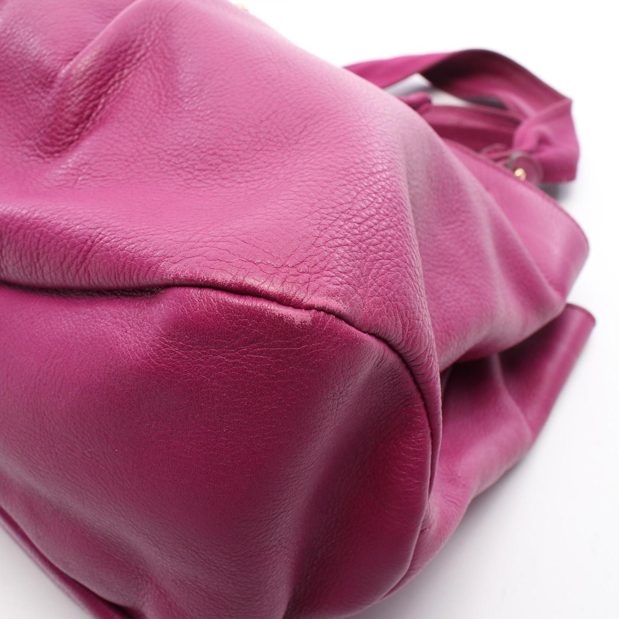 Salvatore Ferragamo Purple Leather Tote Bag (Pre-Owned)