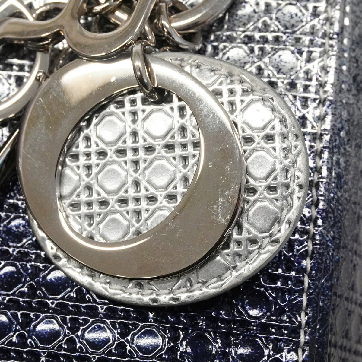 Christian Dior Silver Leather Handbag (Pre-Owned)