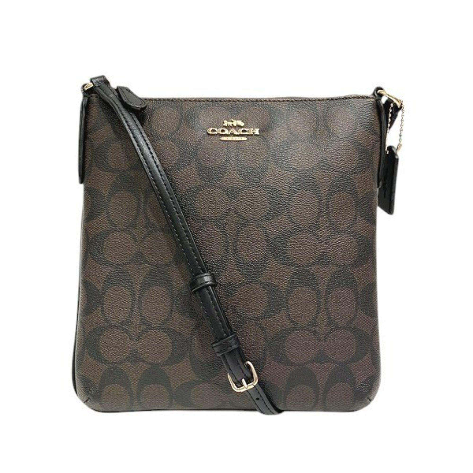 Coach Signature Brown Pvc Shoulder Bag (Pre-Owned)