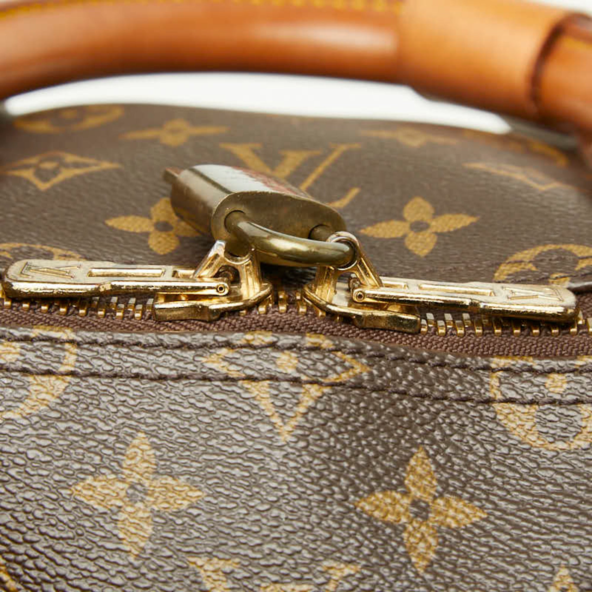 Louis Vuitton Brown Pvc Leather Boston Bag (Pre-Owned)