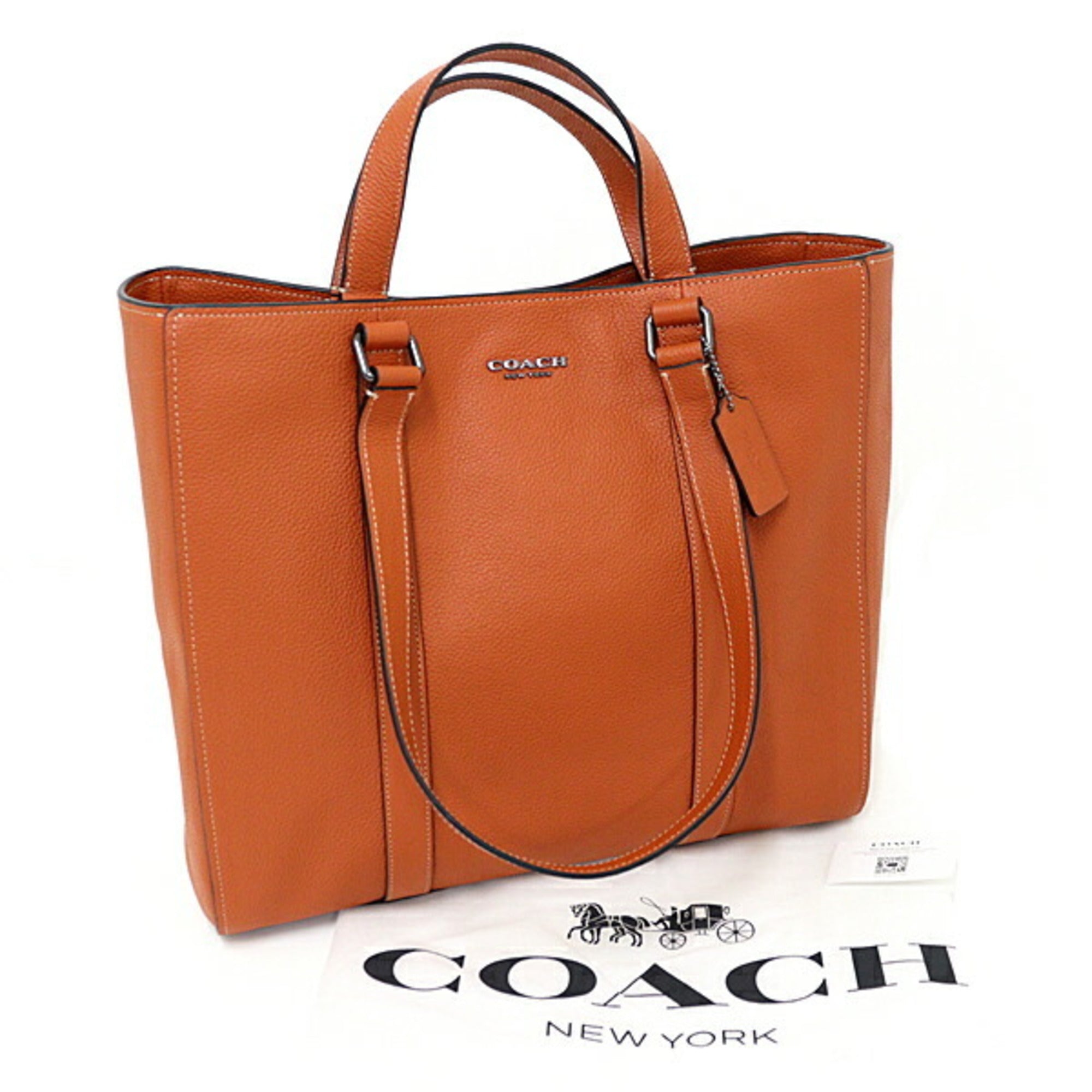 Coach Brown Leather Shoulder Bag Tote Bag (Pre-Owned)