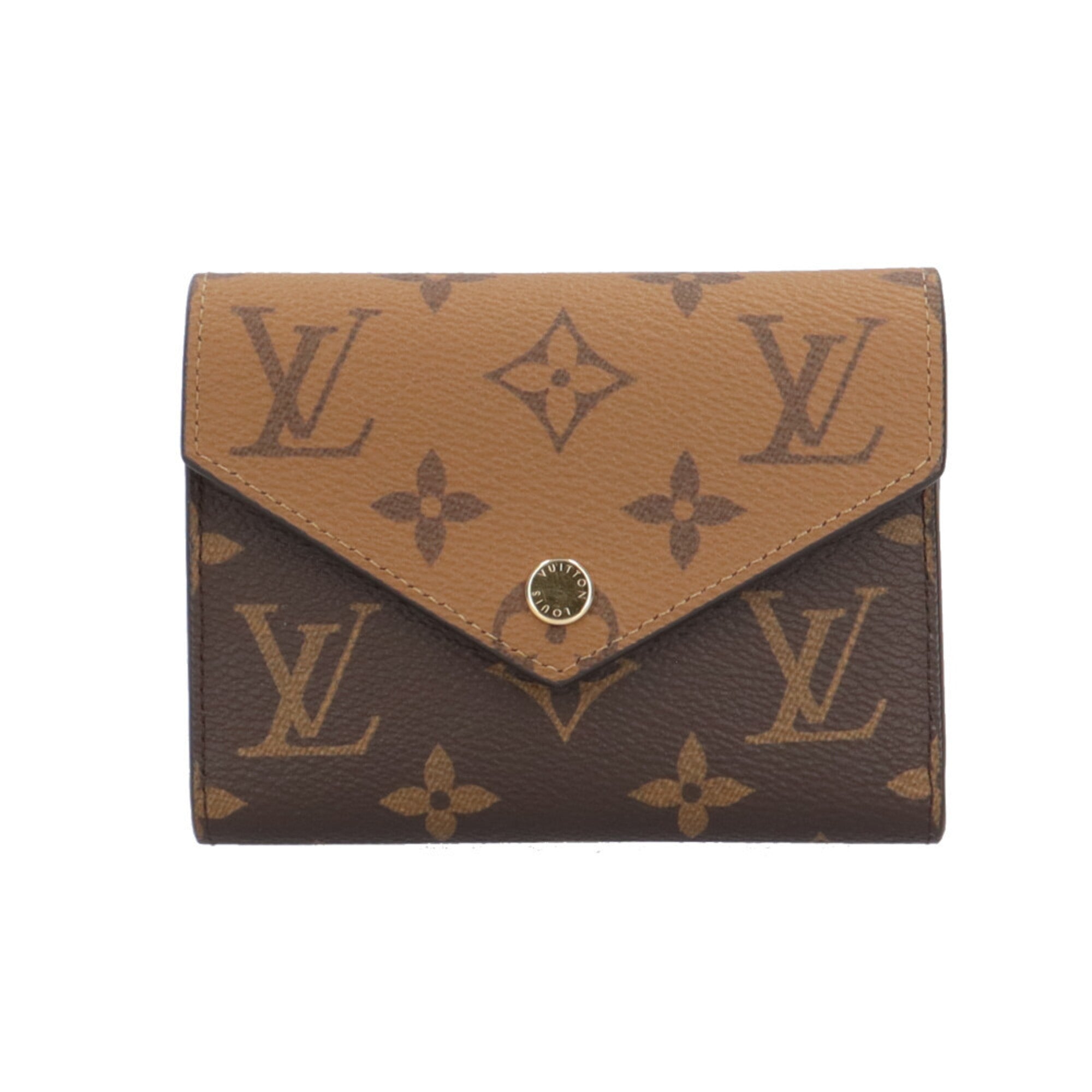 Louis Vuitton Monogram Reverse Brown Monogram Monogram Reverse Wallet (Tri-Fold) (Pre-Owned)