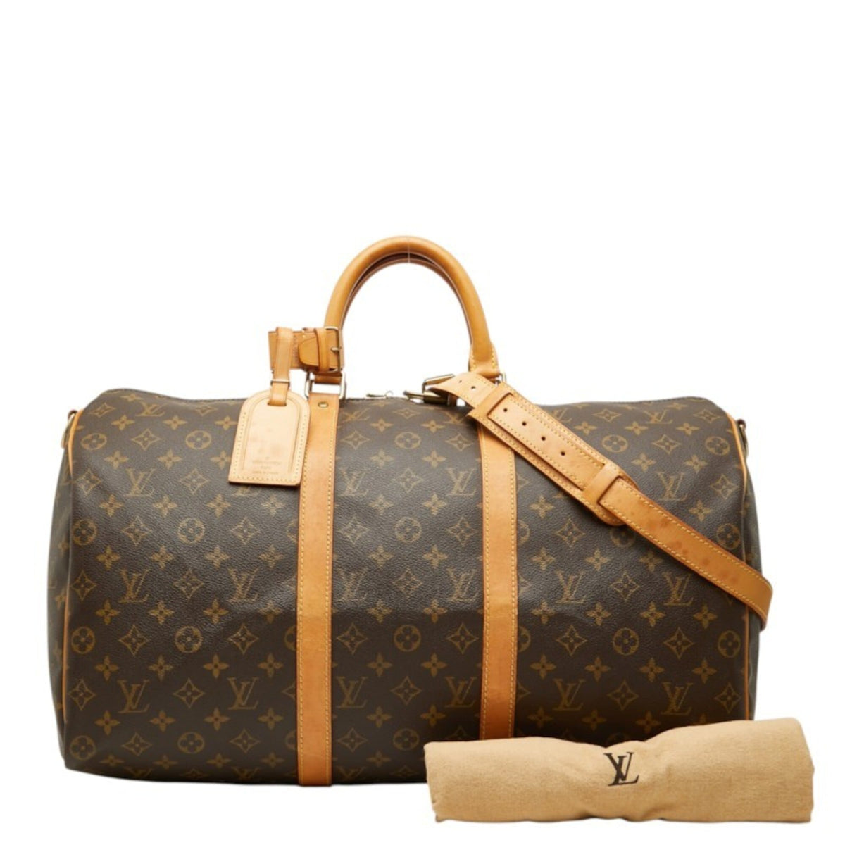Louis Vuitton Monogram Brown Pvc Leather Boston Bag Shoulder Bag (Pre-Owned)