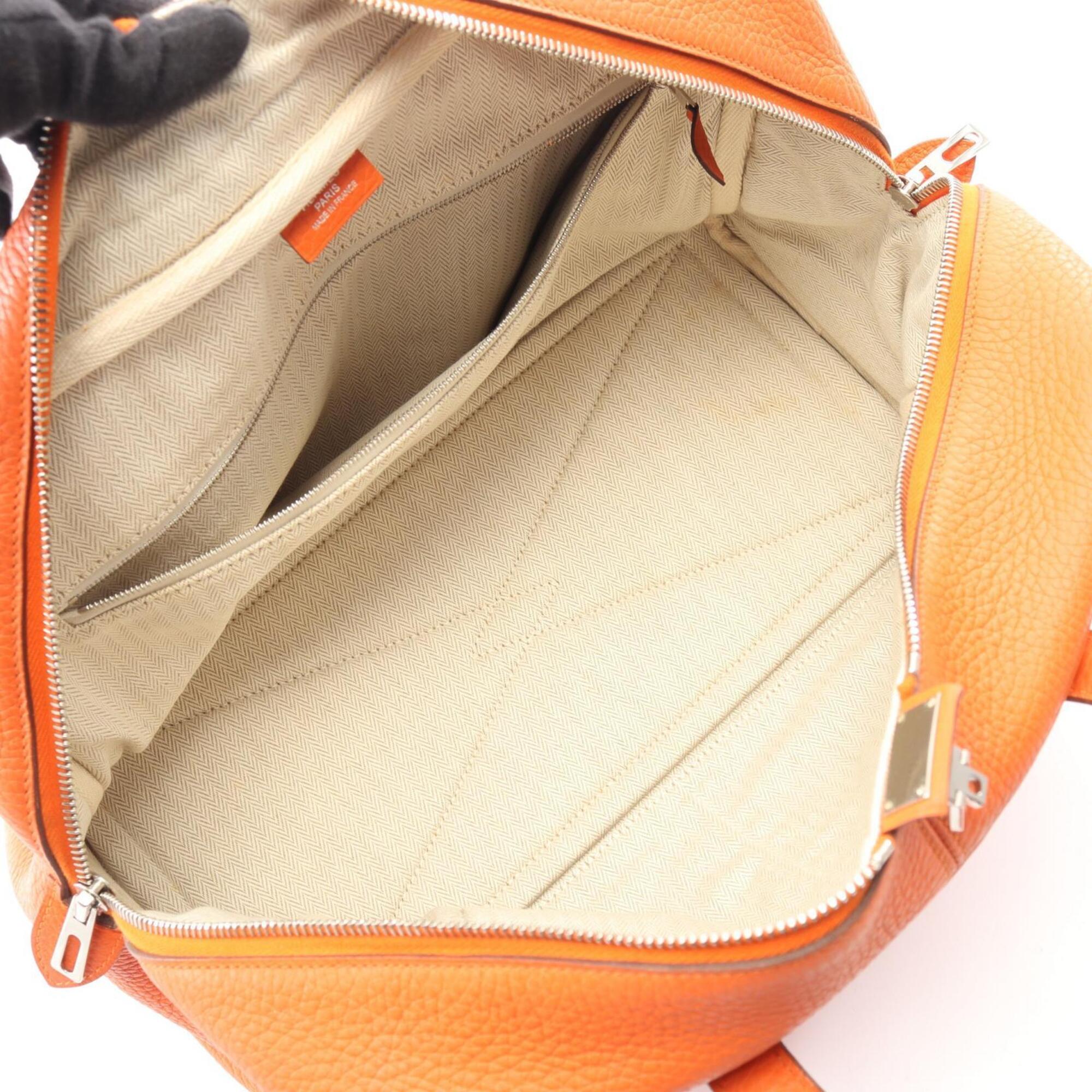Hermes Orange Leather Handbag (Pre-Owned)