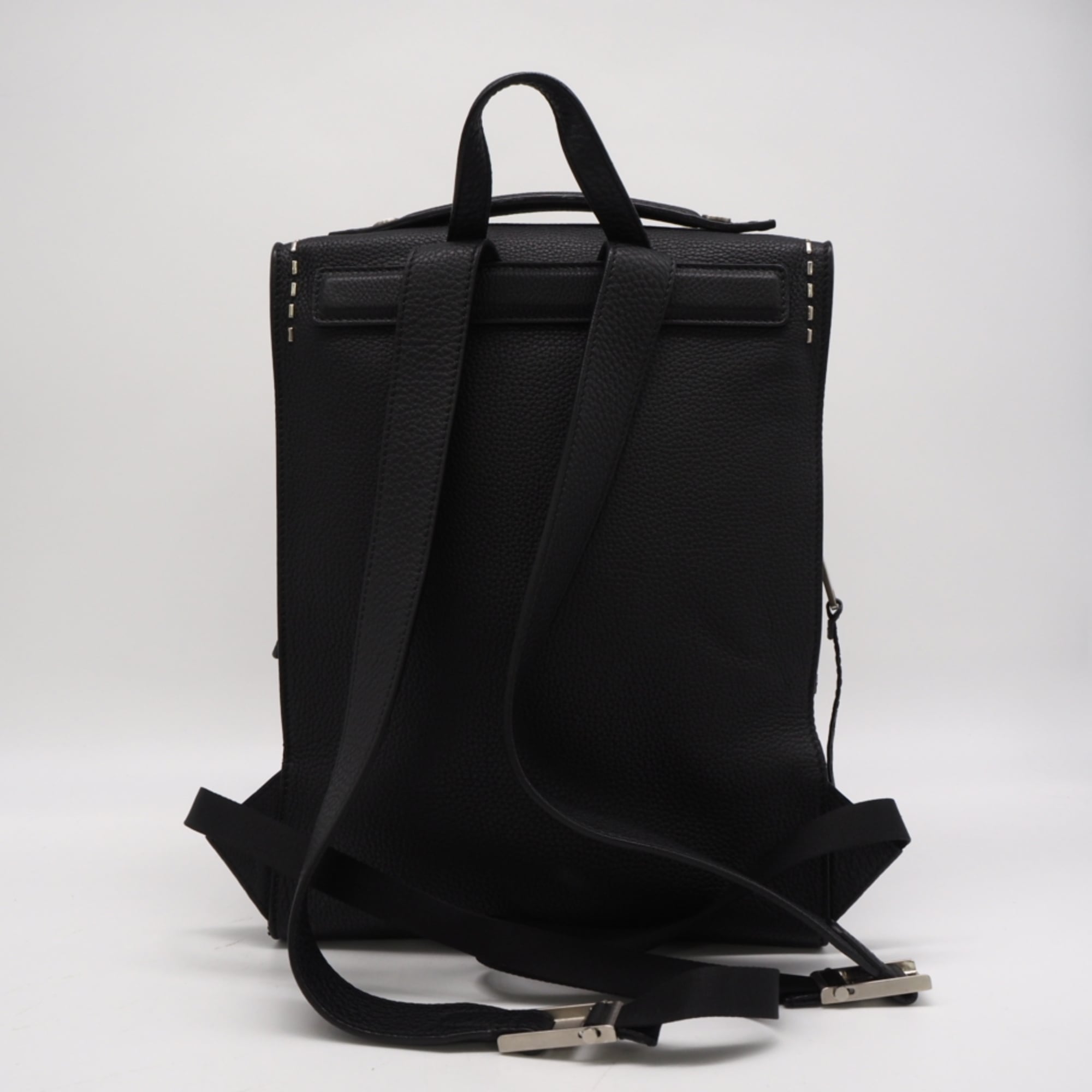 Fendi Selleria Black Leather Backpack (Pre-Owned)