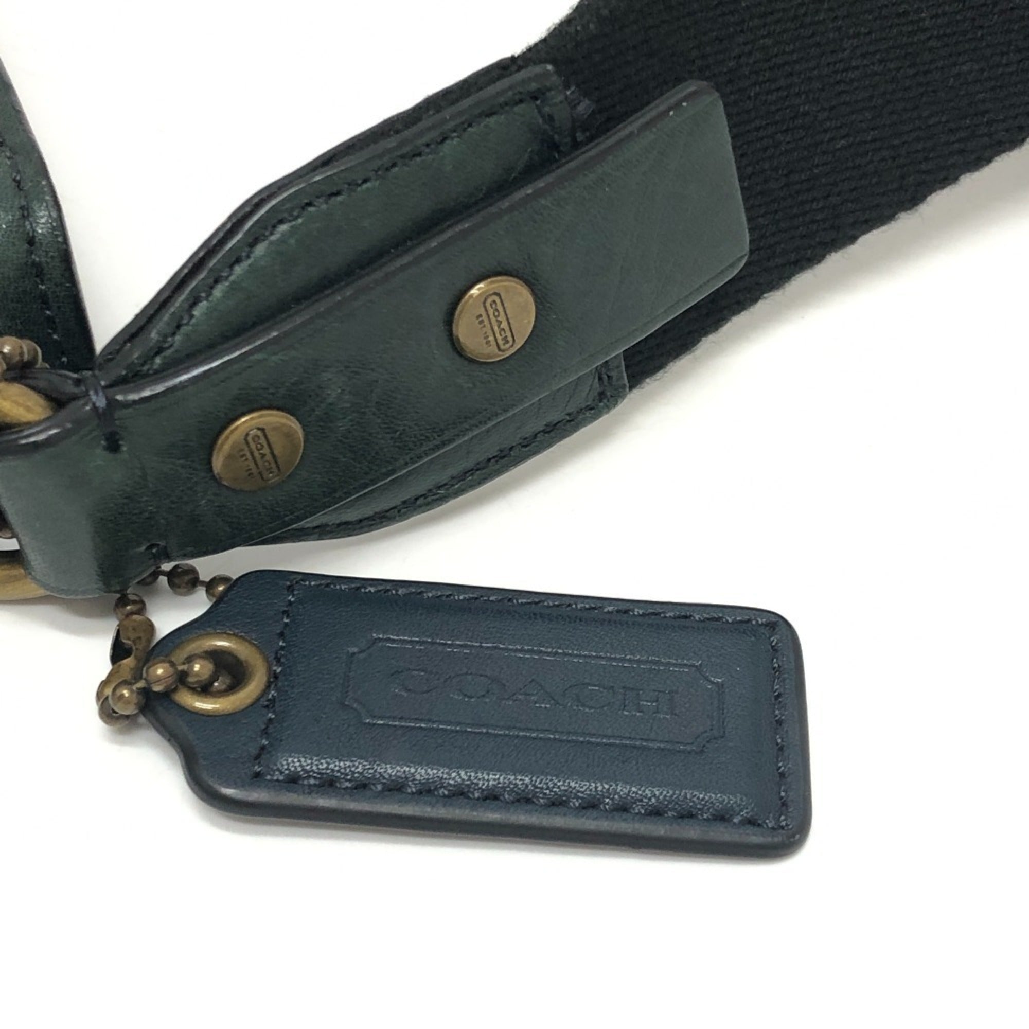 Coach Green Leather Shoulder Bag (Pre-Owned)