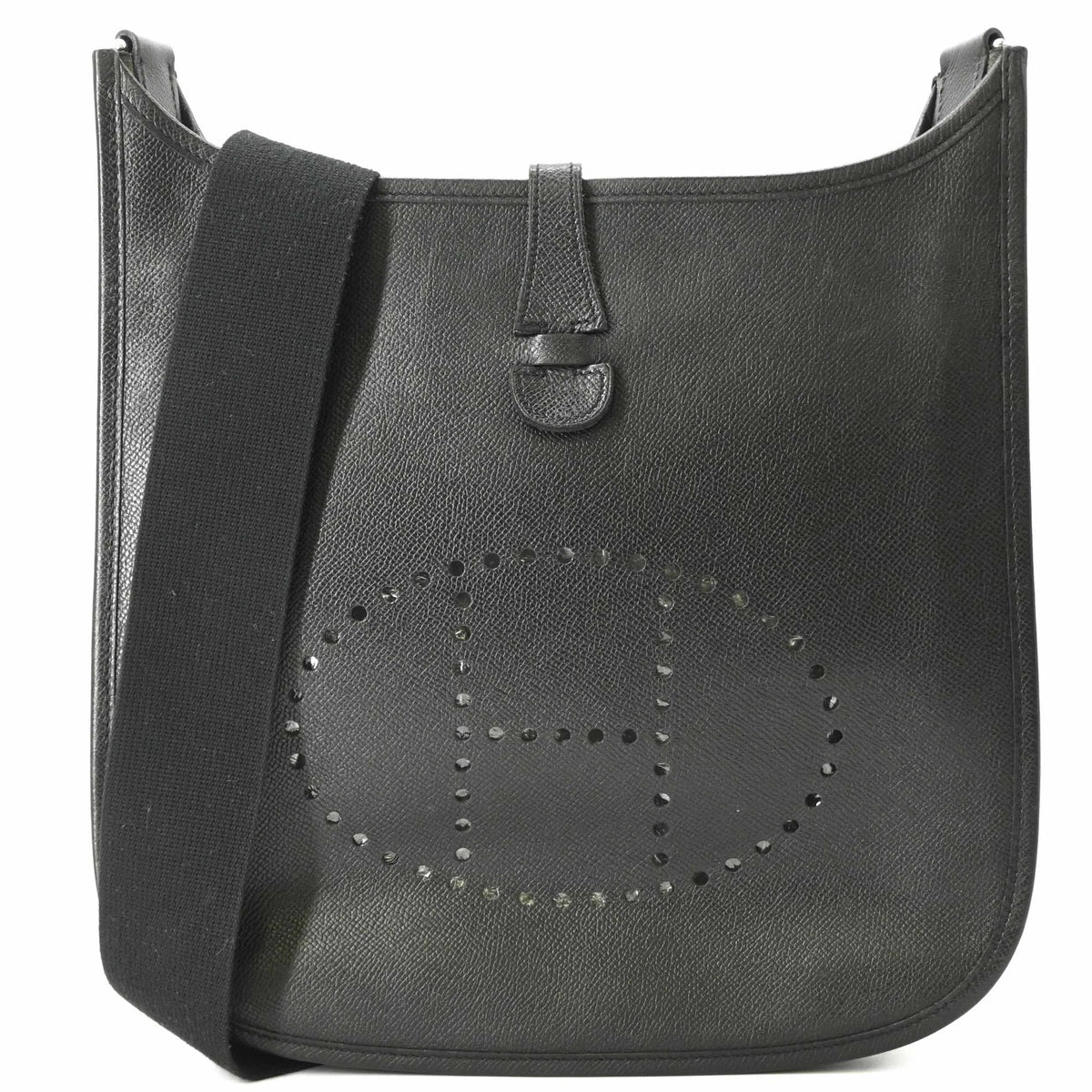 Hermes Evelyne Black Epsom Leather Shoulder Bag (Pre-Owned)