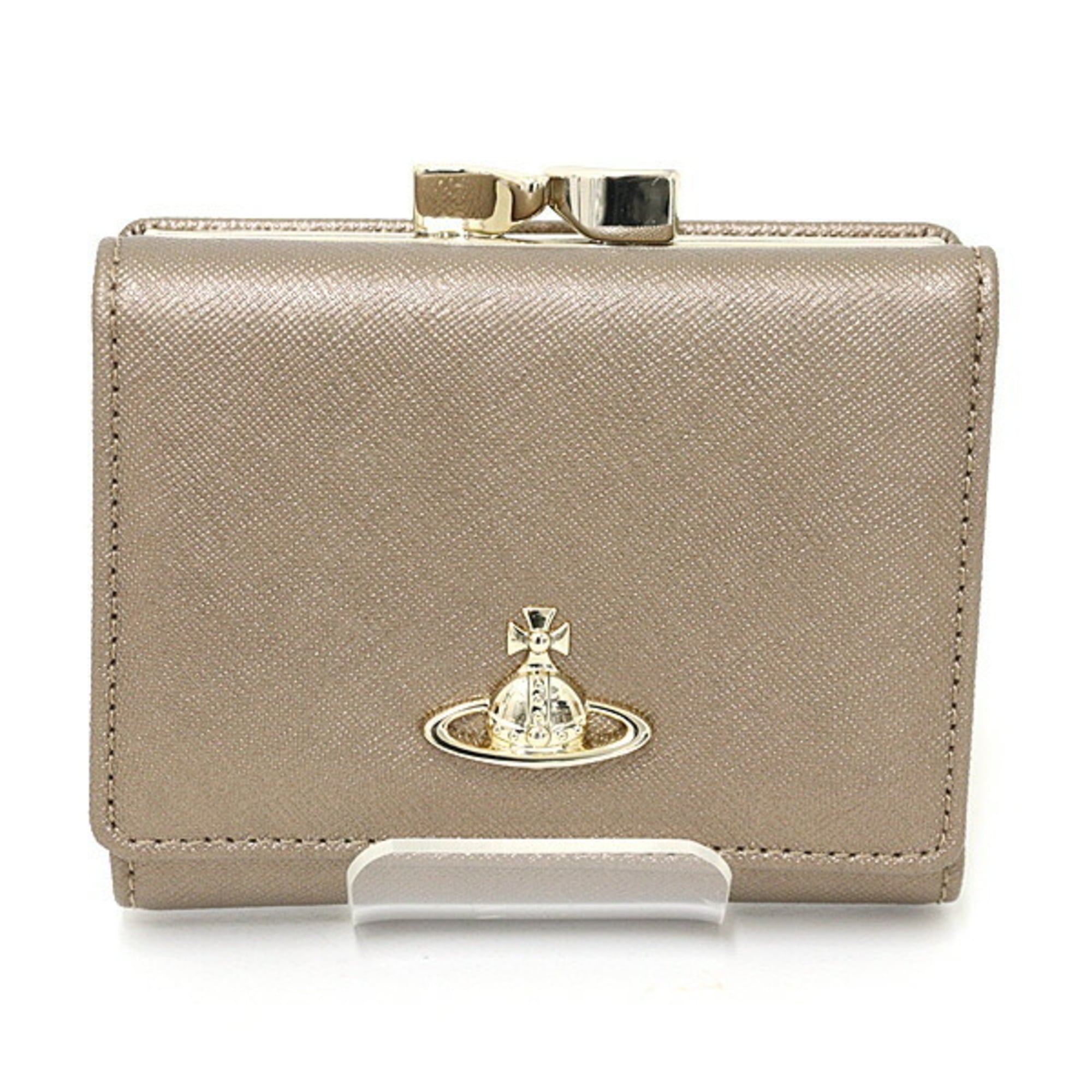 Vivienne Westwood Gold Leather Wallet (Tri-Fold) (Pre-Owned)