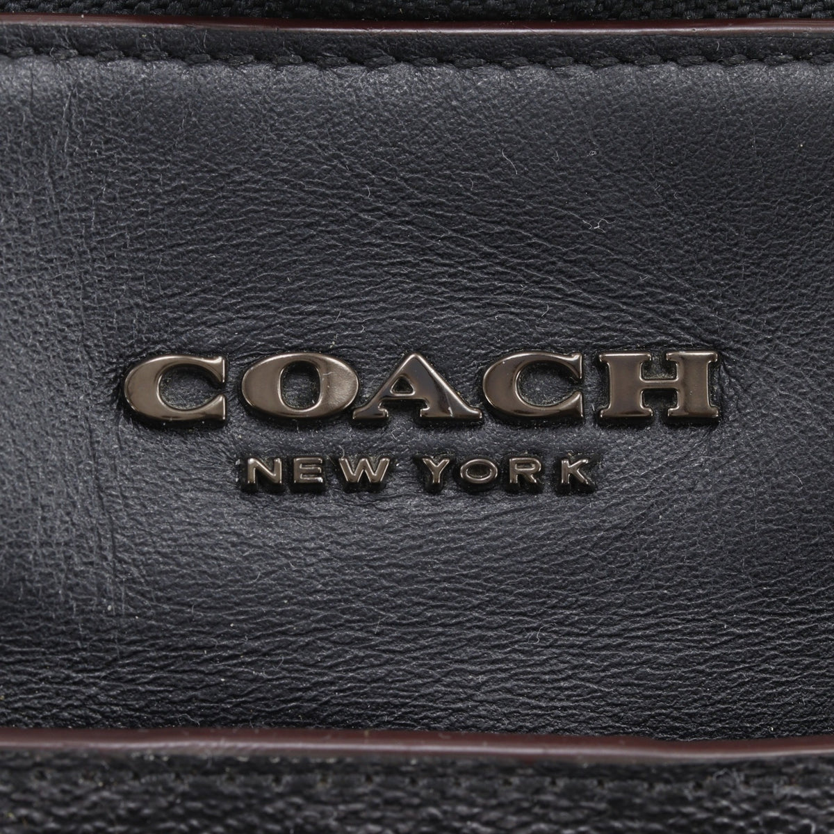 Coach Black Pvc Leather Briefcase (Pre-Owned)