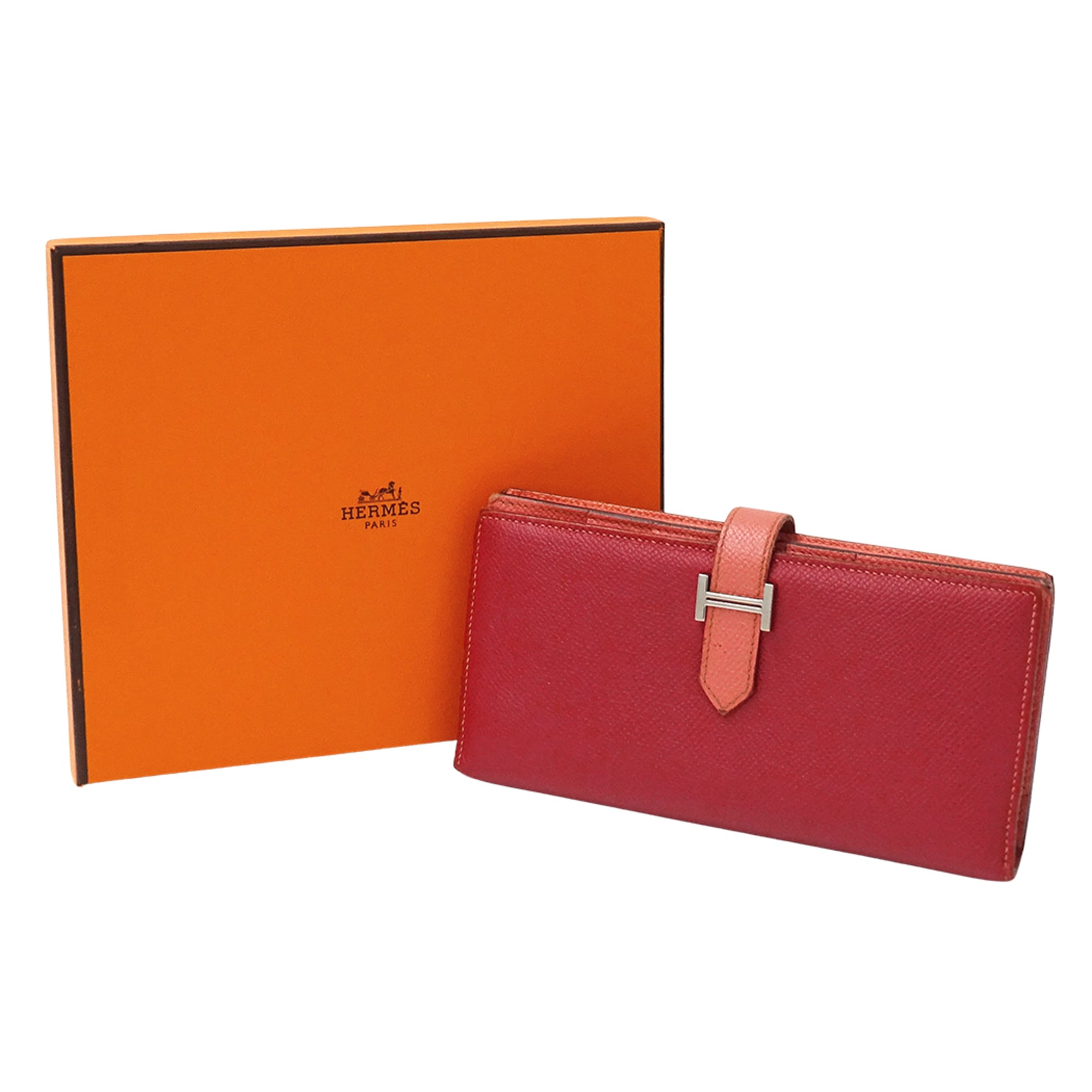 Hermes Pink Red Color Rouge Casaque Soufre Epsom Leather (Pre-Owned)