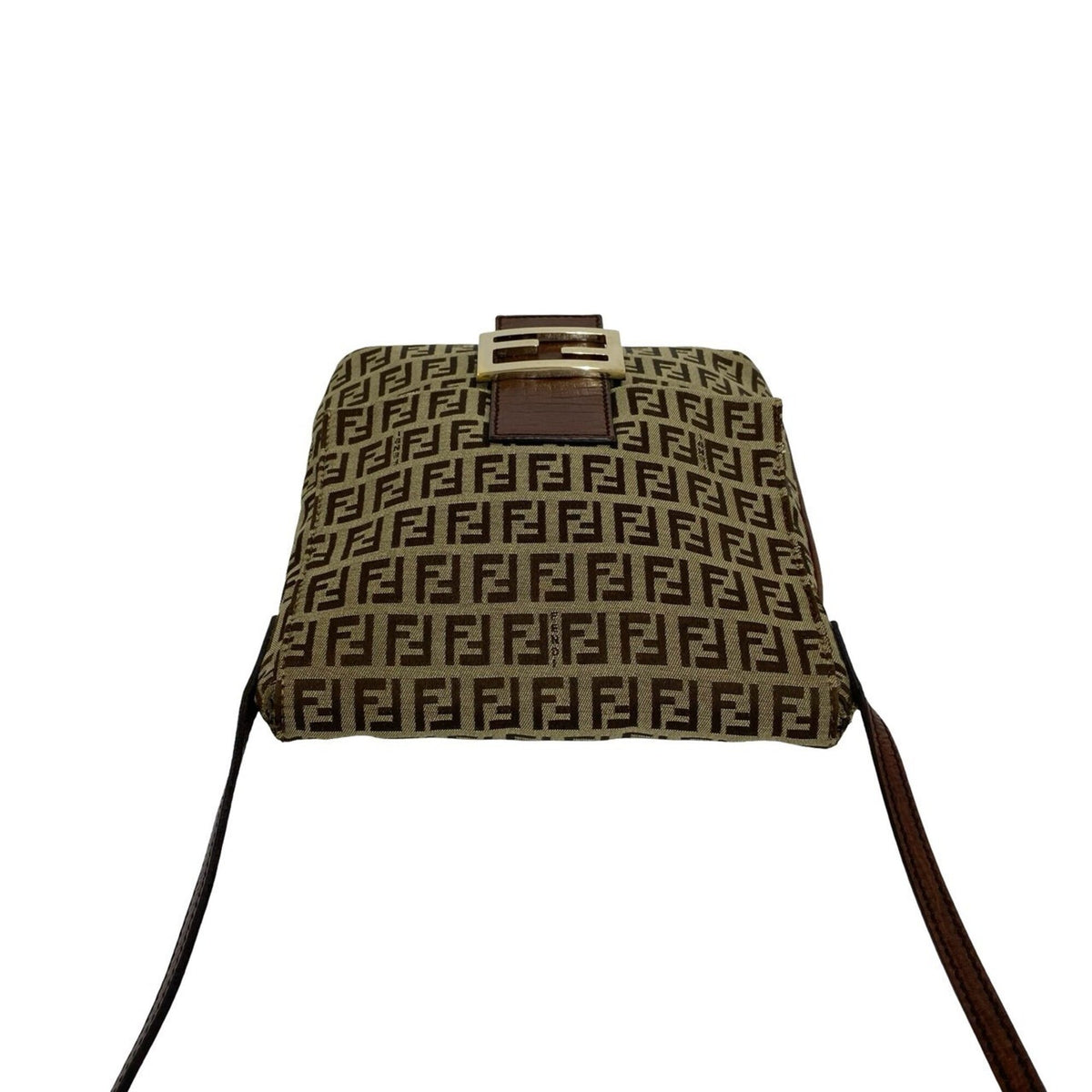 Fendi Brown Canvas Leather Shoulder Bag (Pre-Owned)