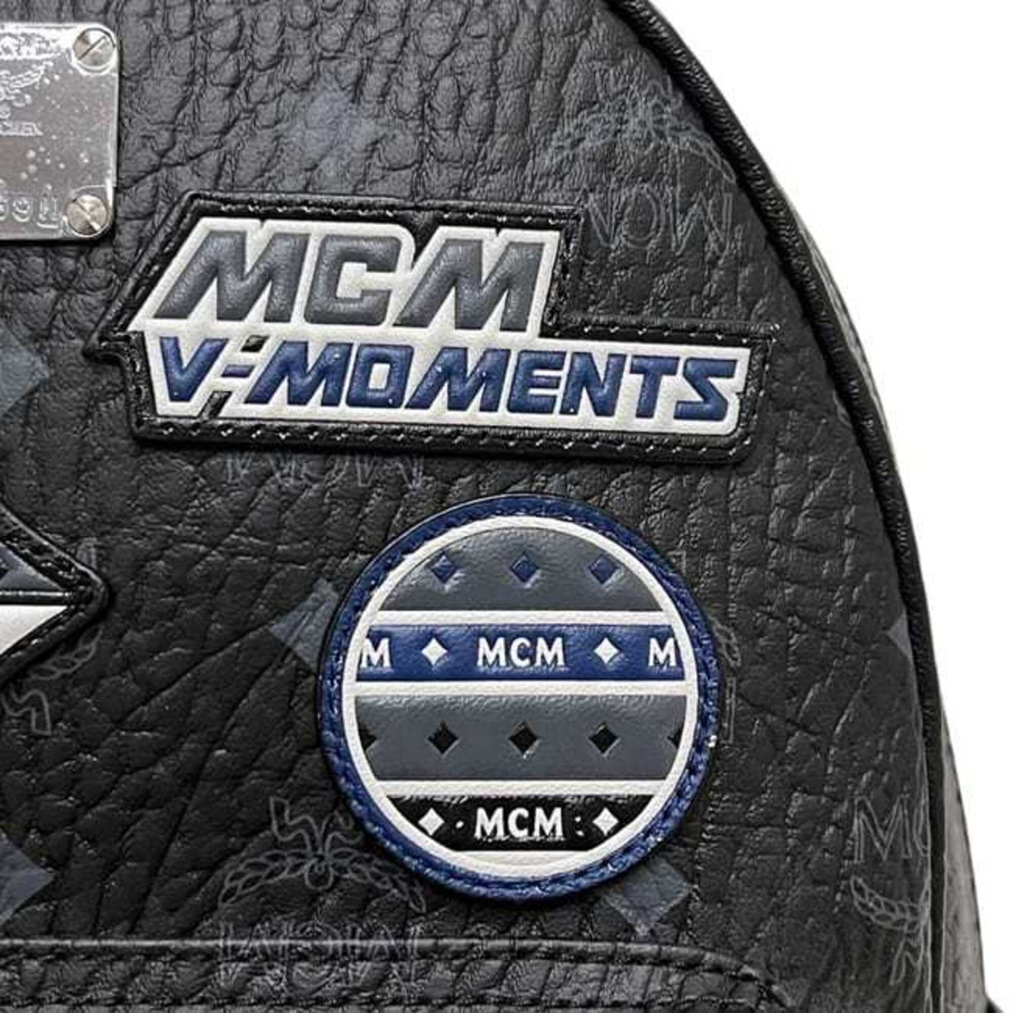 Mcm Black Leather Backpack (Pre-Owned)