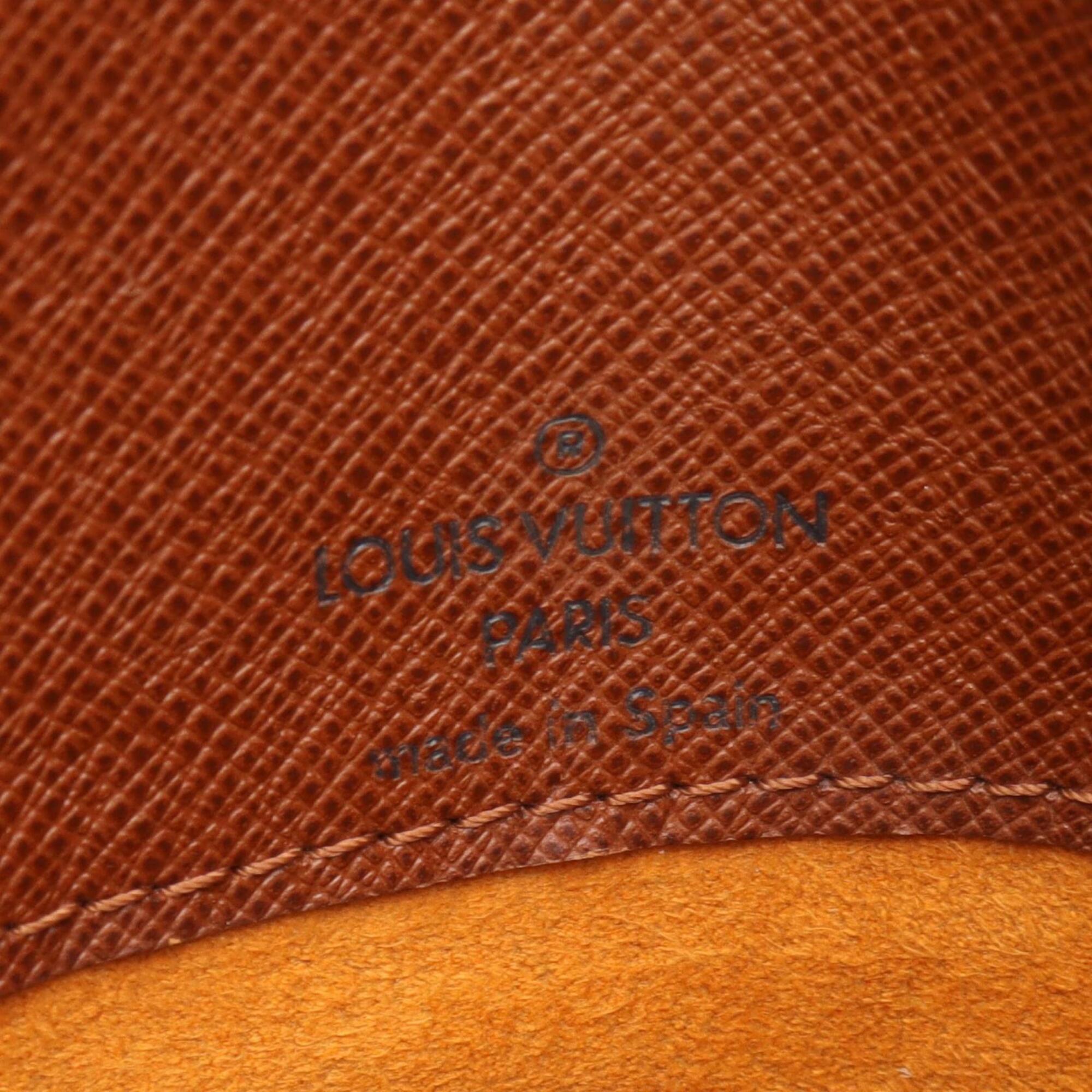 Louis Vuitton Monogram Brown Coated Canvas Leather Handbag Shoulder Bag (Pre-Owned)