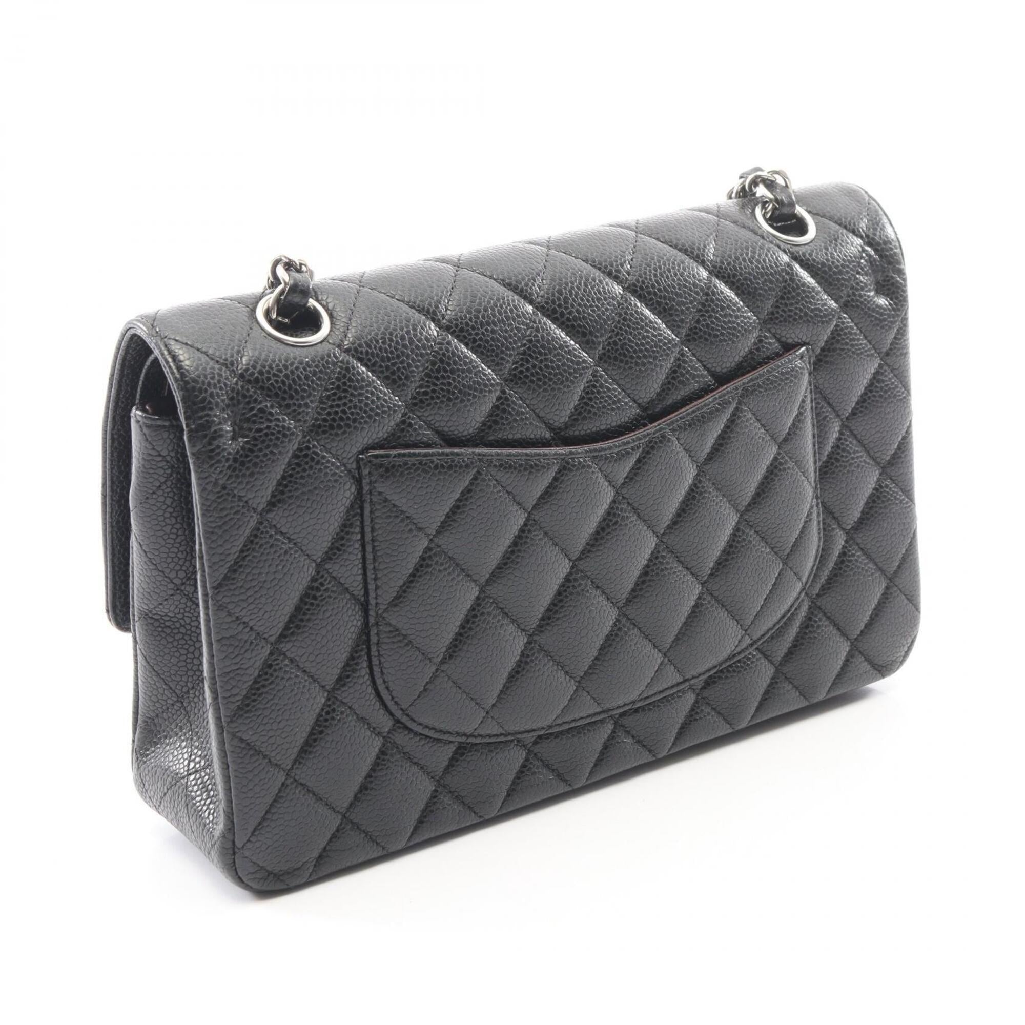 Chanel Black Grained Calfskin Handbag Shoulder Bag (Pre-Owned)