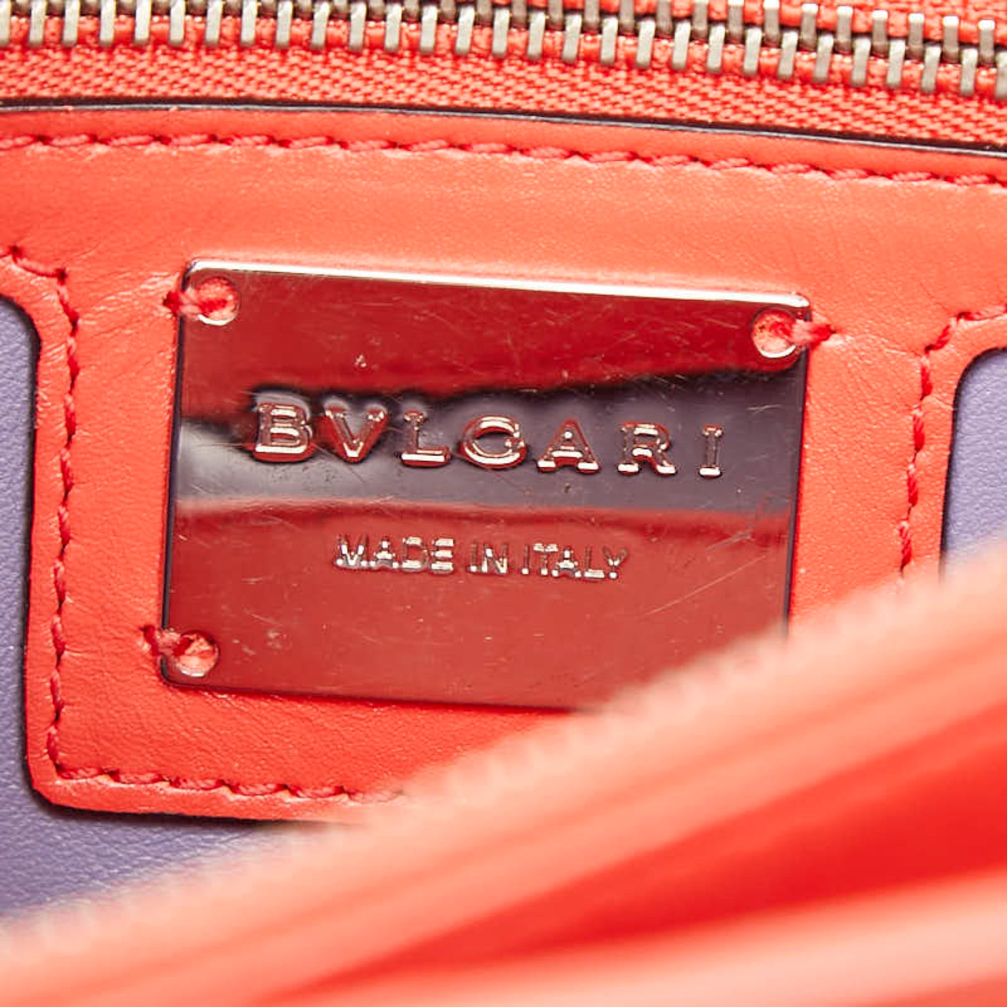 Bvlgari Orange Leather Shoulder Bag (Pre-Owned)
