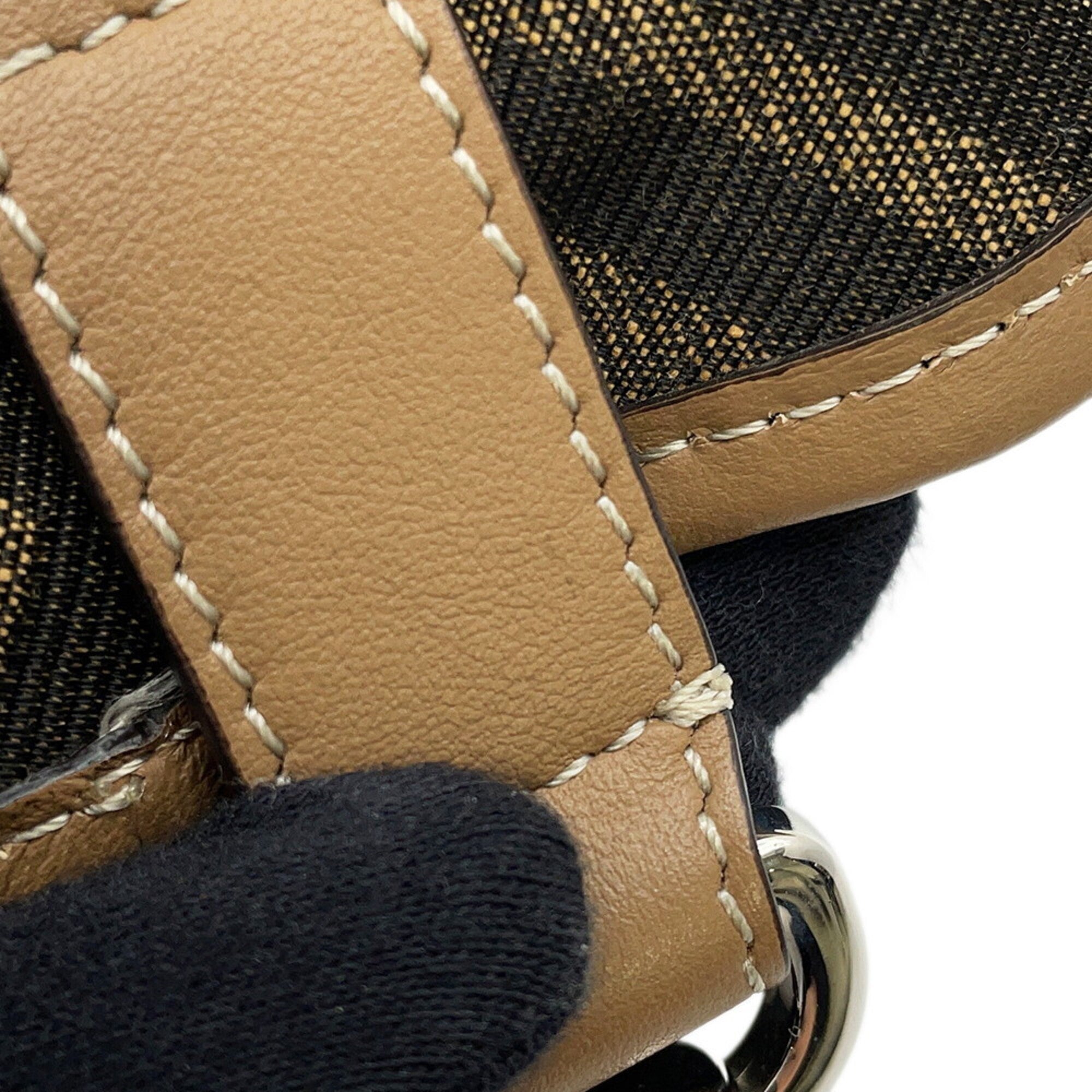Fendi Brown Leather Canvas (Pre-Owned)