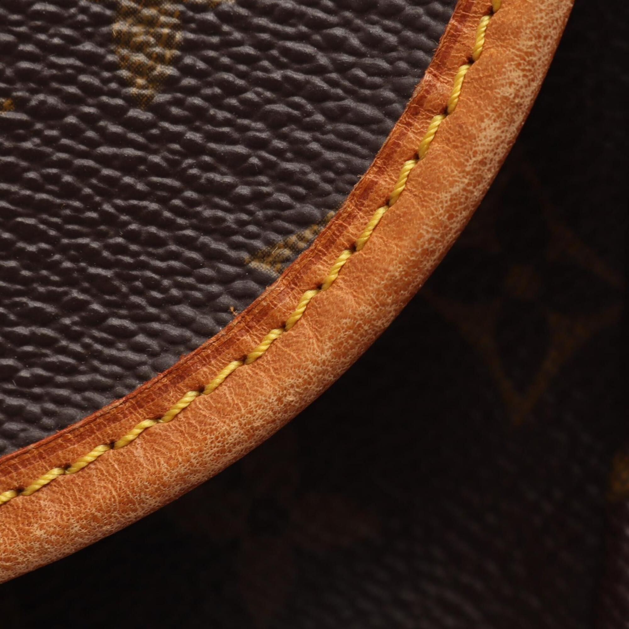Louis Vuitton Monogram Brown Coated Canvas Leather Shoulder Bag (Pre-Owned)