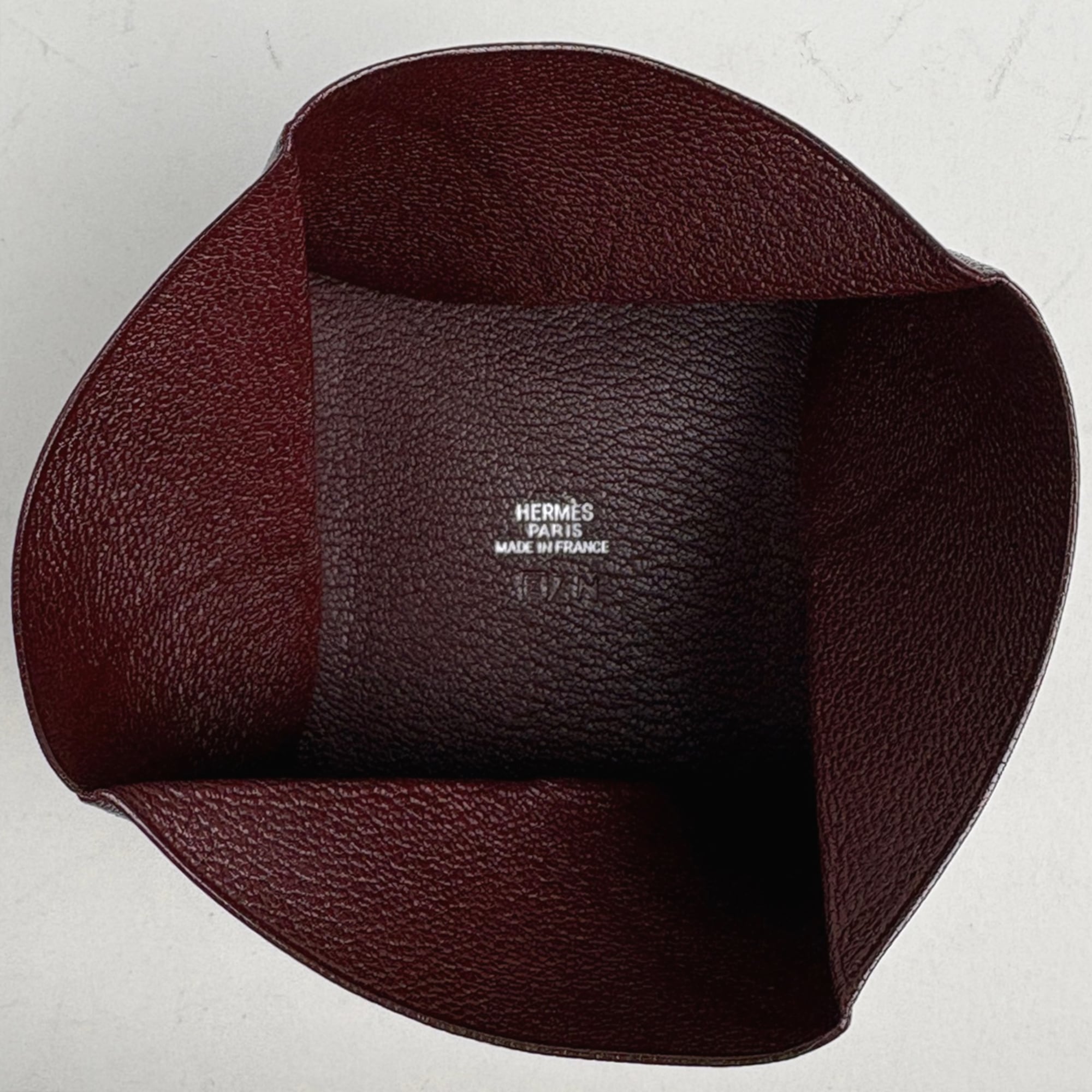 Hermes Rouge H Chevre Leather Coin Purse/Coin Case (Pre-Owned)