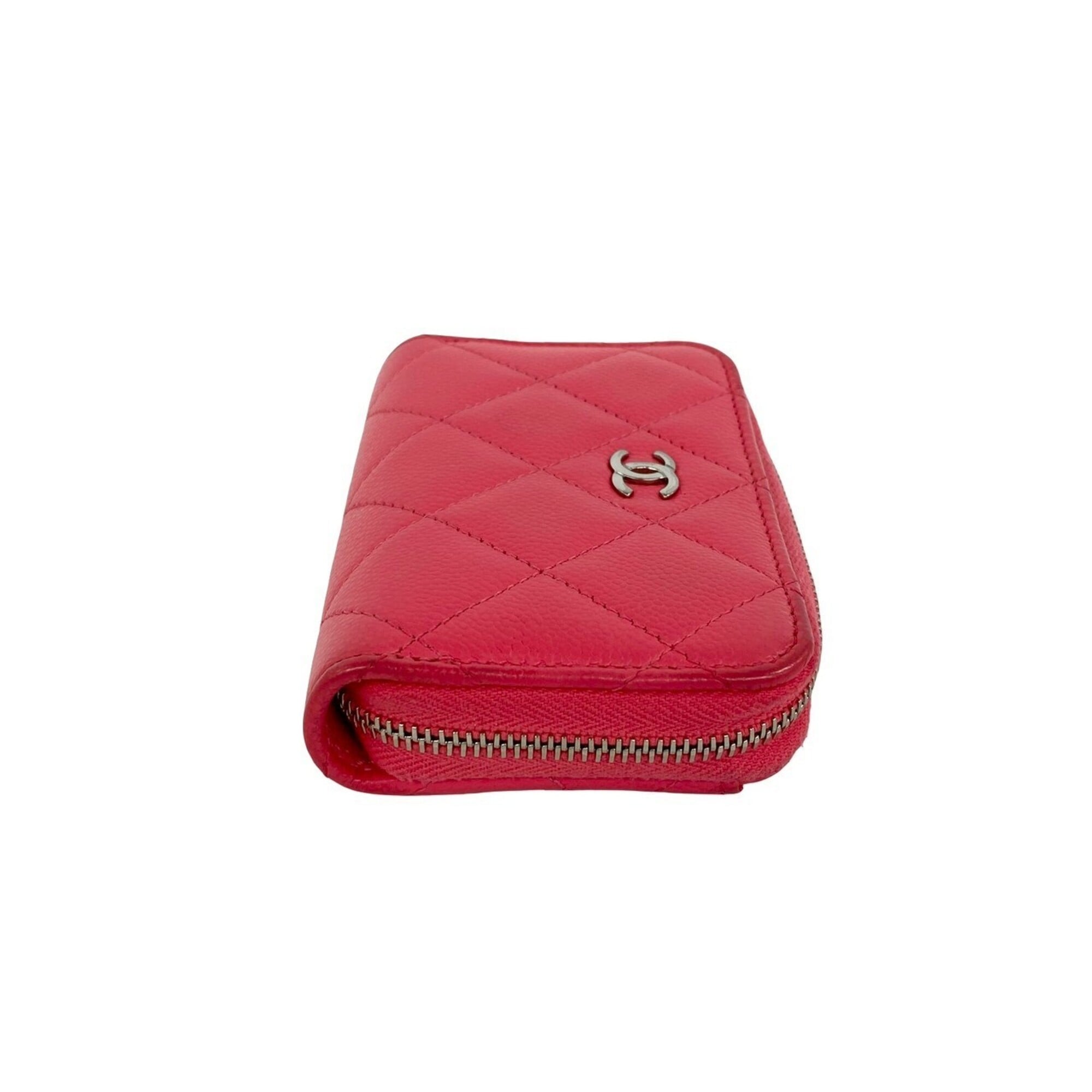 Chanel Pink Grained Calfskin Coin Purse/Coin Case (Pre-Owned)