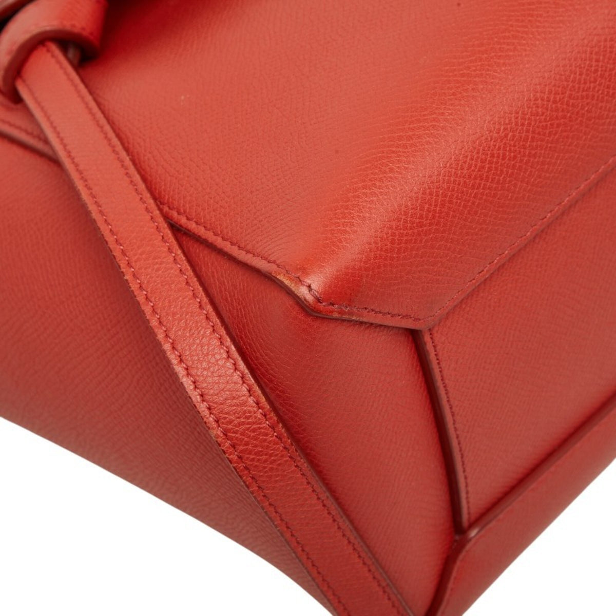 Celine Orange Leather Handbag Shoulder Bag (Pre-Owned)