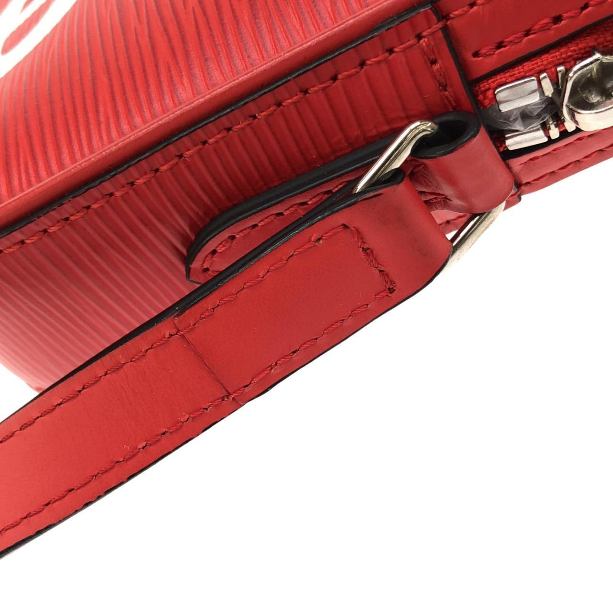 Louis Vuitton Rouge Leather Shoulder Bag (Pre-Owned)