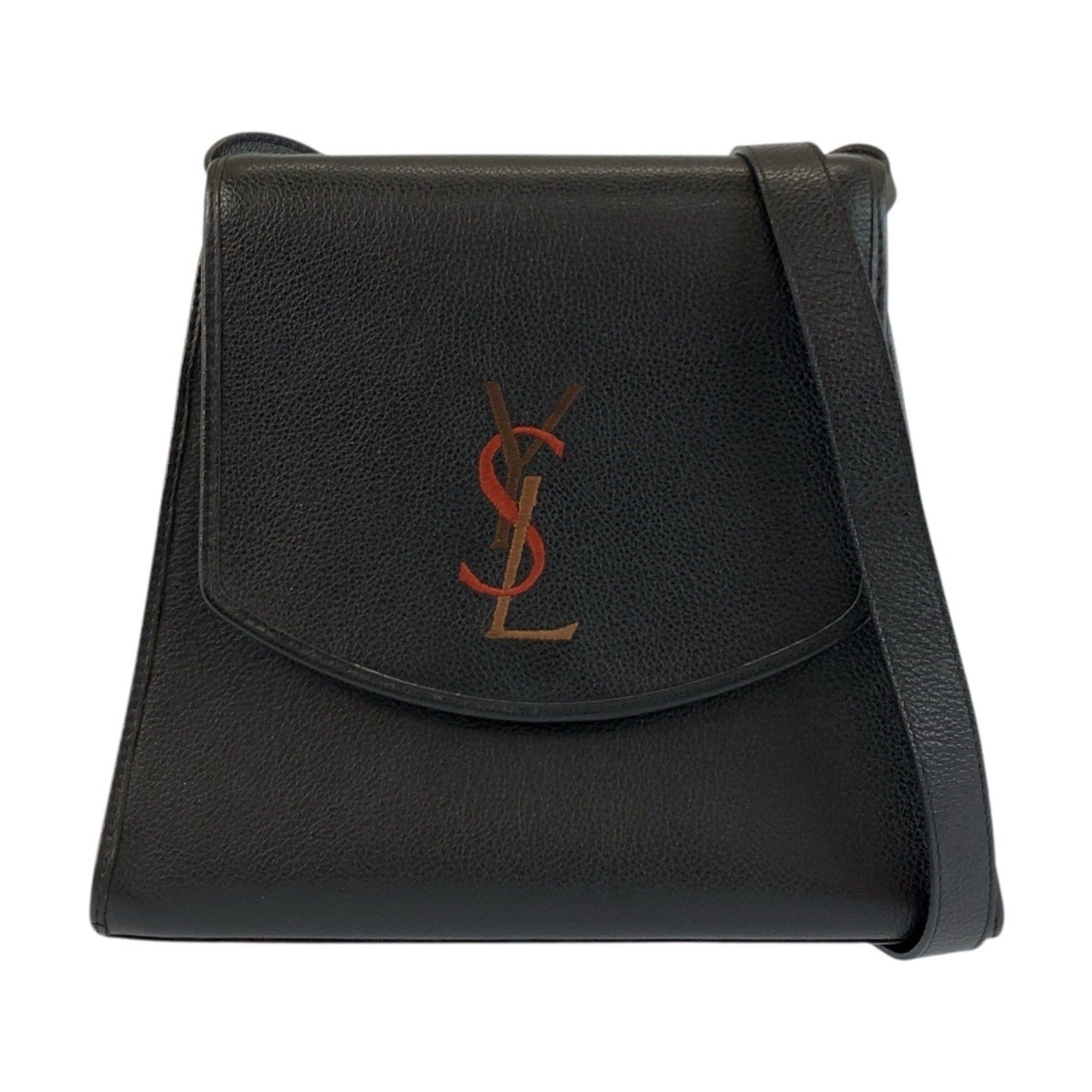 Yves Saint Laurent Black Leather Pochette Shoulder Bag (Pre-Owned)