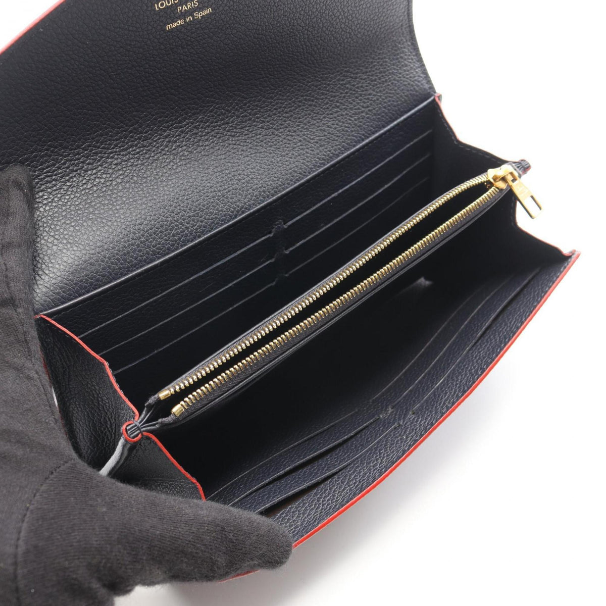 Louis Vuitton Marine Rouge Navy Monogram Empreinte Leather Long Wallet (Bi-Fold) (Pre-Owned)