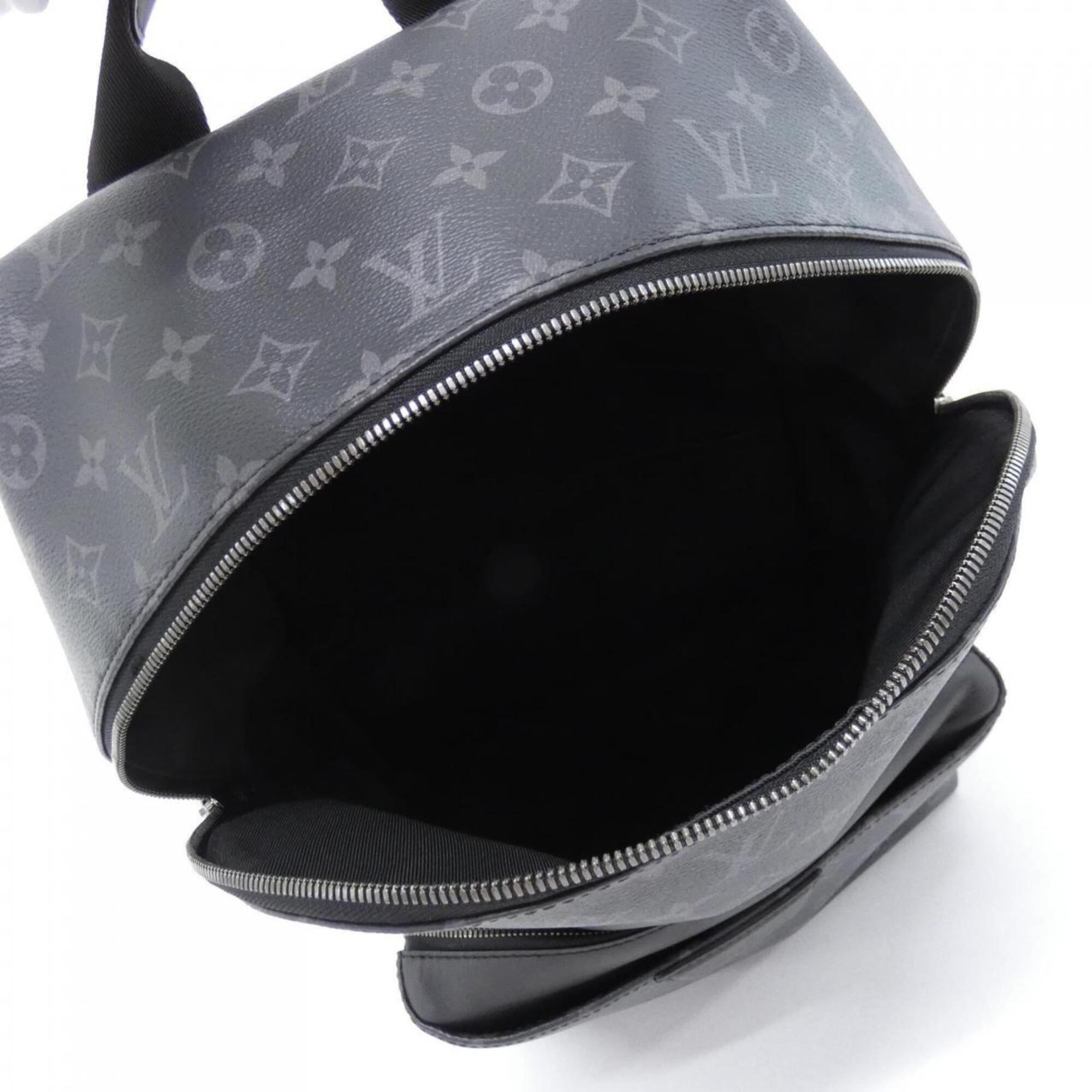 Louis Vuitton Black Coated Canvas Backpack (Pre-Owned)